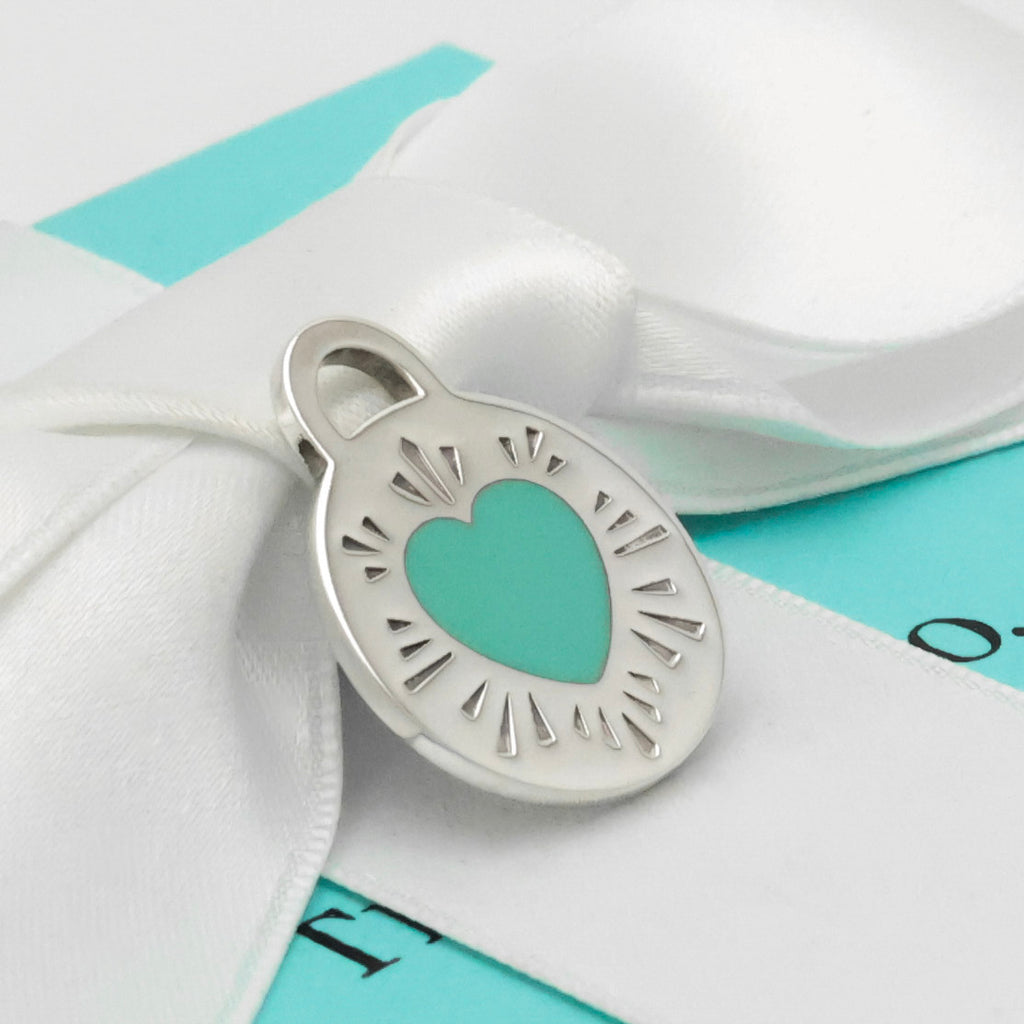 TIFFANY&Co. リターントゥ ティファニー ラウンド タグ エナメル ハート チャーム AG925