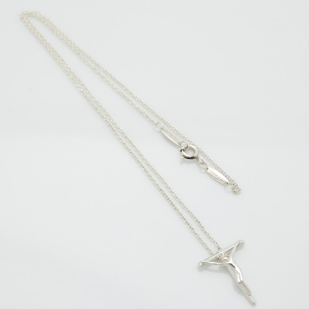Tiffany & Co. Crucifix Cross Necklace Pendant Sterling Silver 925