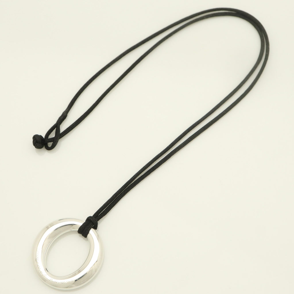  Tiffany & Co. Seviana Silk Cord Necklace Sterling Silver 925