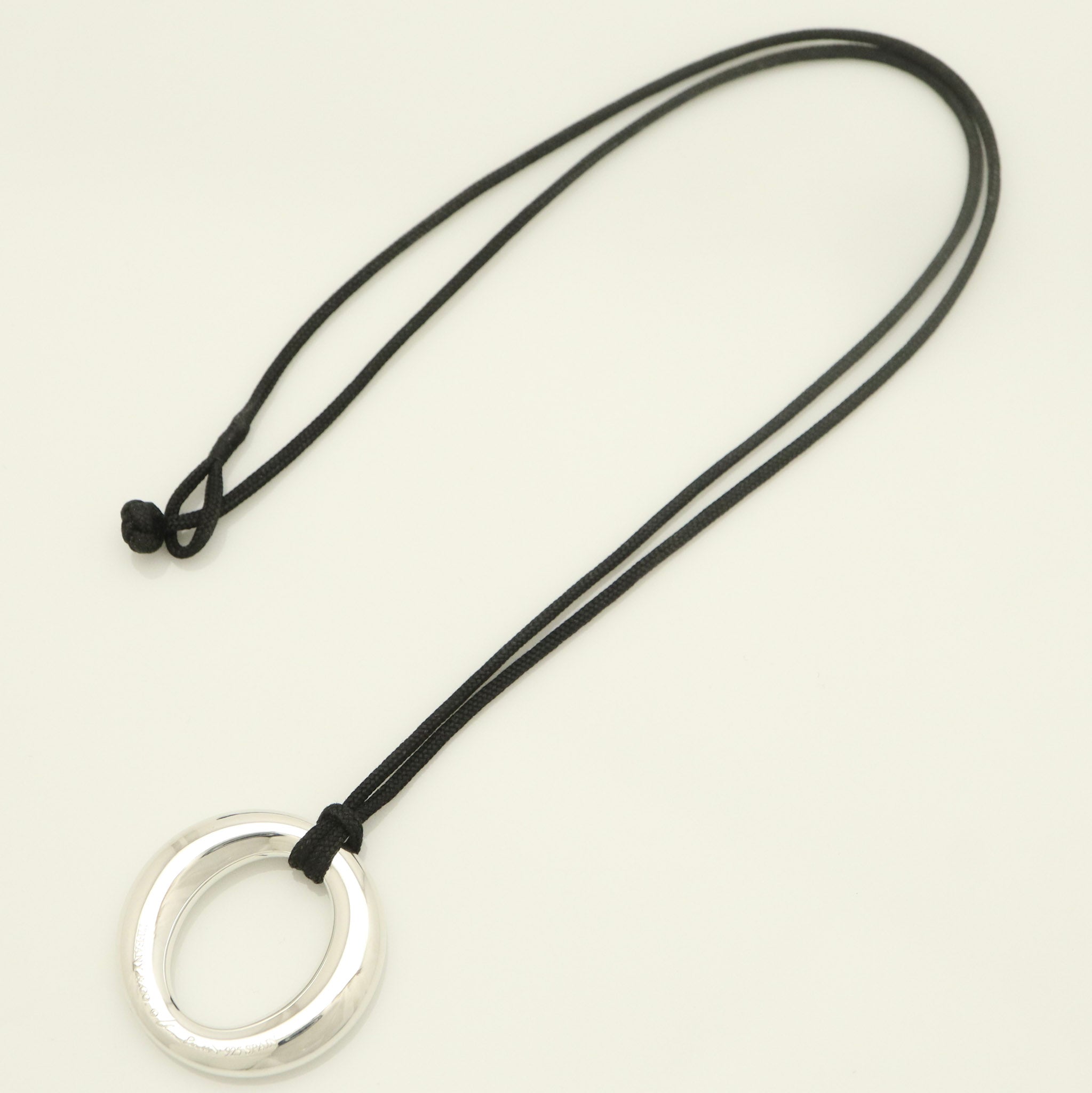 TIFFANY&Co. セビアナ シルク コード エルサペレッティ ネックレス AG925