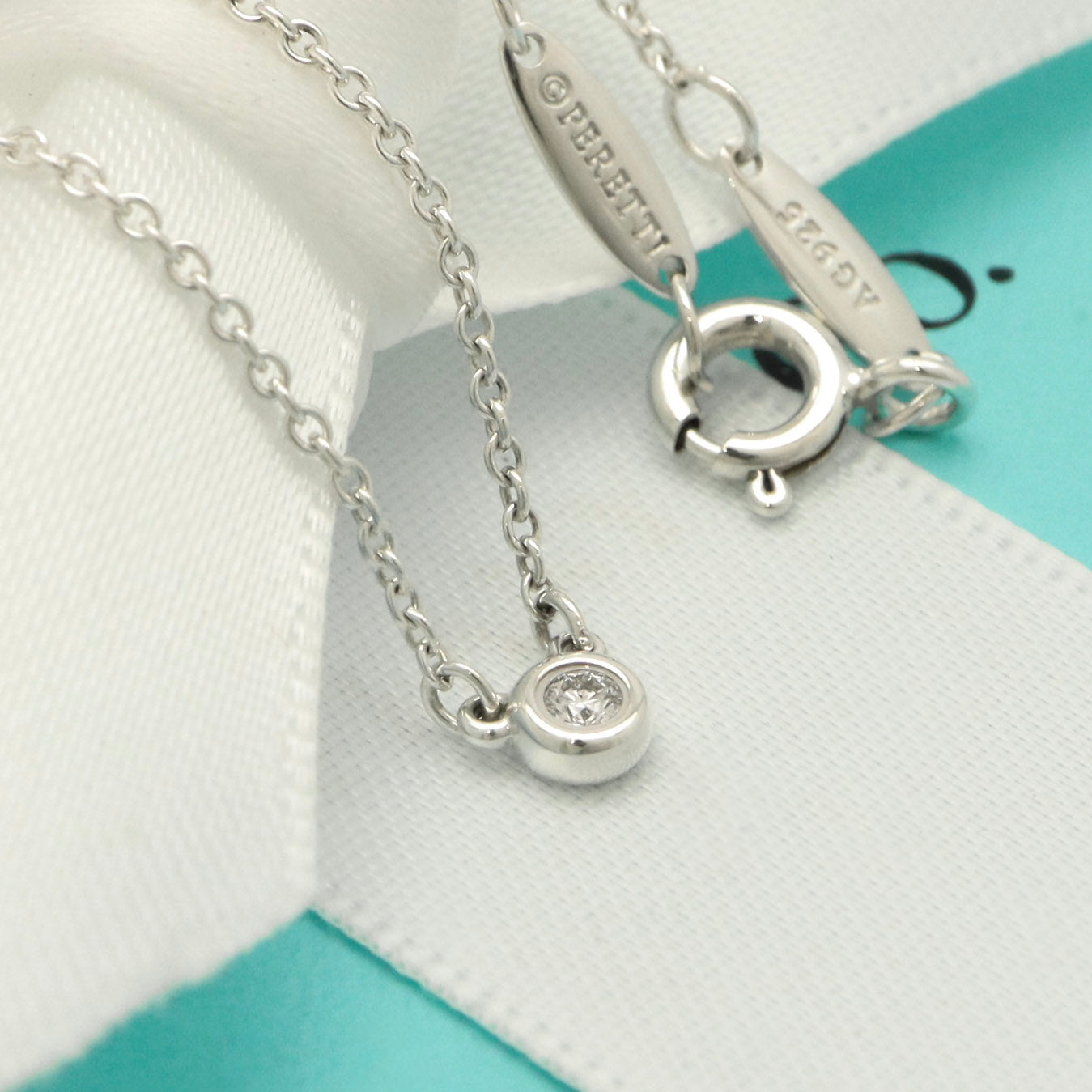 TIFFANY&Co.  バイザヤード ダイヤモンド 1P エルサペレッティ ネックレス AG925