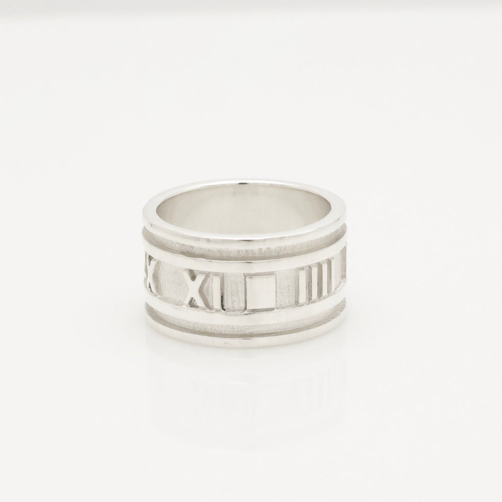 Tiffany & Co. Atlas Wide Ring Size 7-7.25 Sterling Silver 925