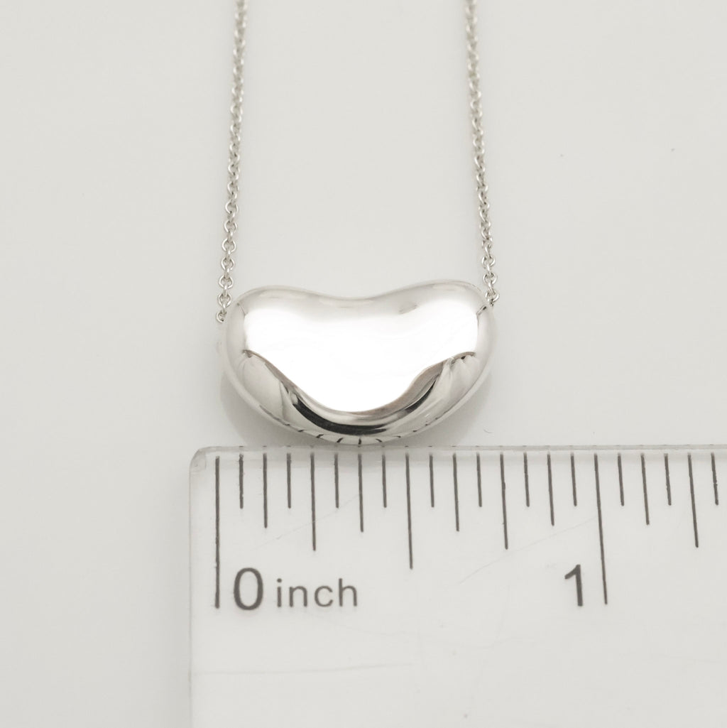  Tiffany & Co. Peretti Large  Bean Necklace  Sterling Silver 925 