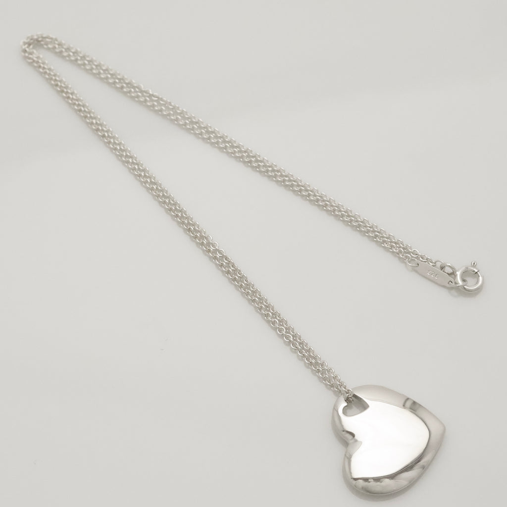TIFFANY&Co. 2 ハート ステンシル カットアウト ネックレス AG925