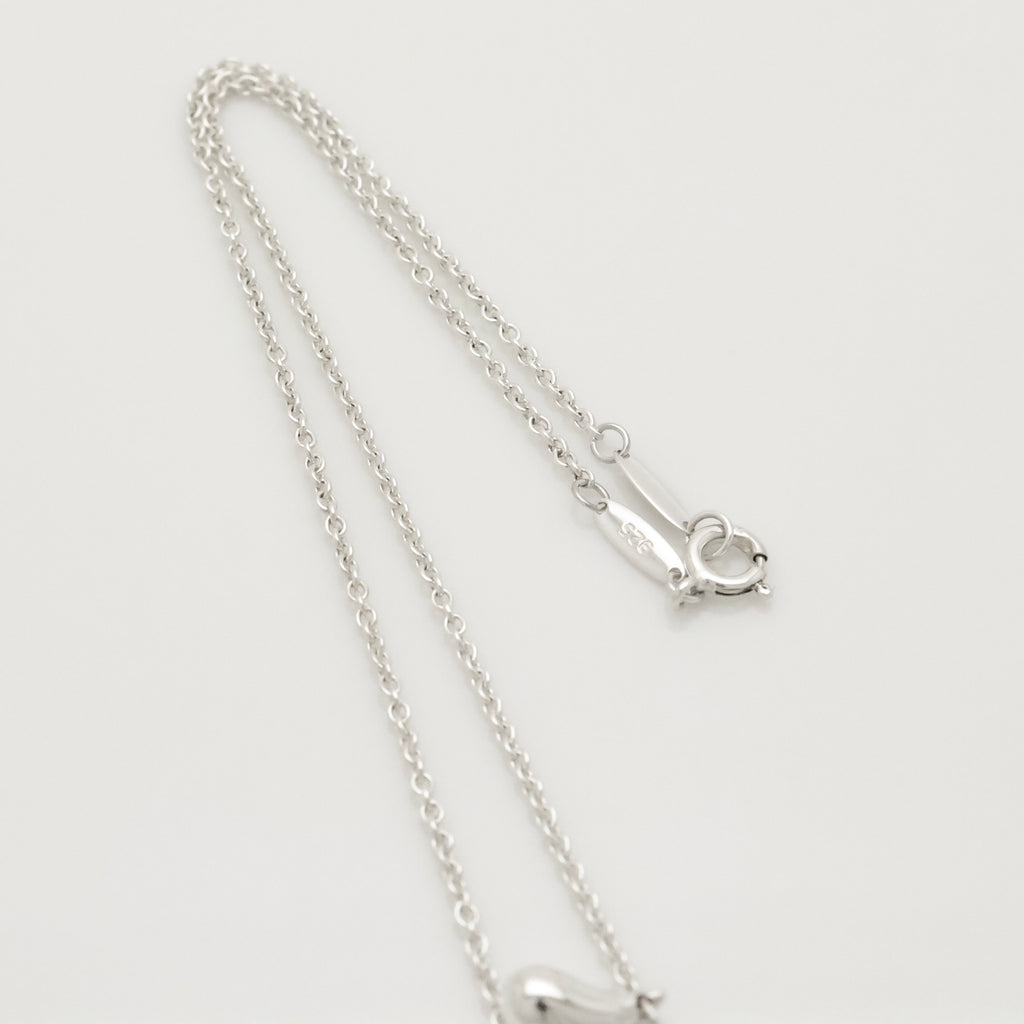 Tiffany & Co. Elsa Peretti Five 5 Teardrop Necklace Sterling Silver 925