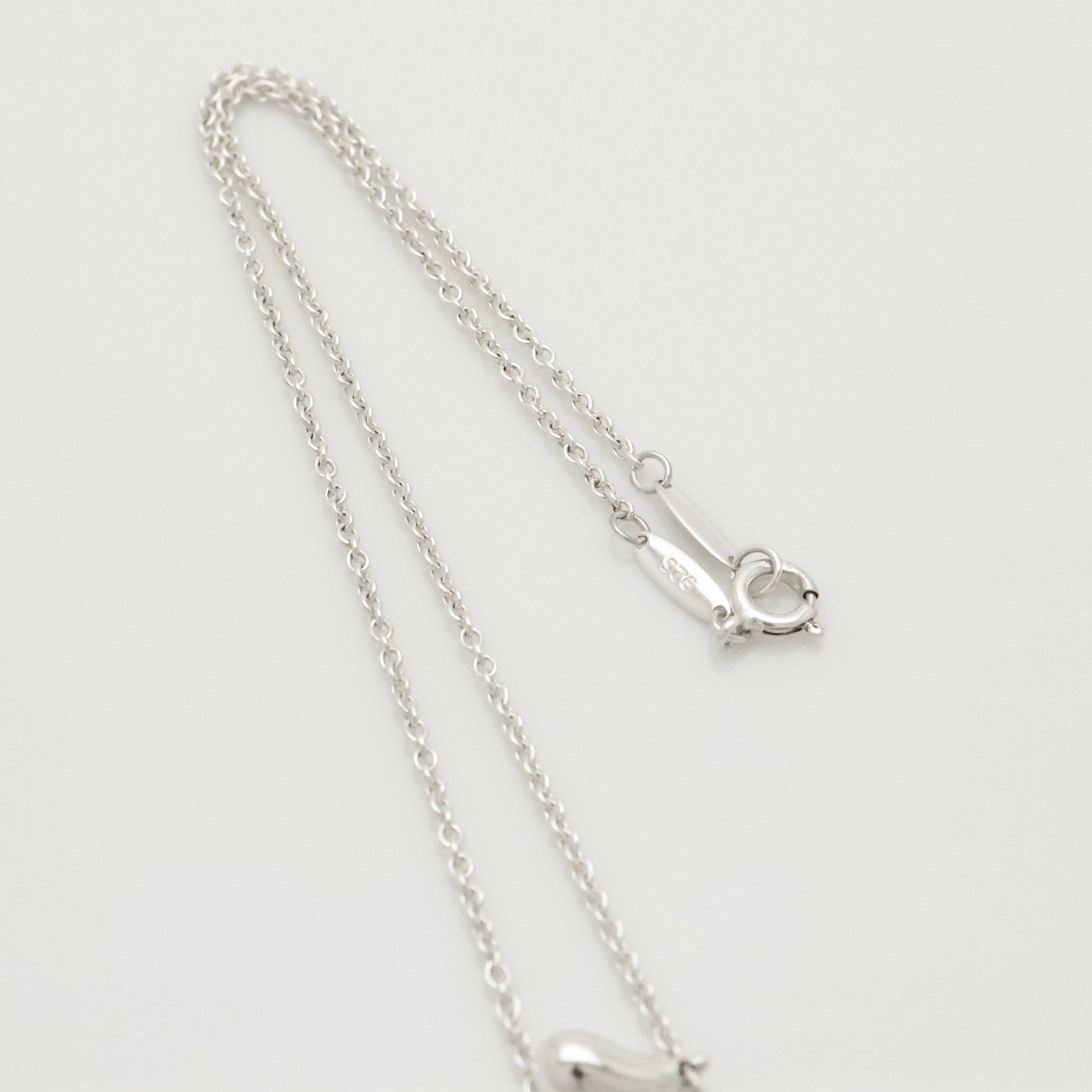 Tiffany & Co. Elsa Peretti Five 5 Teardrop Necklace Sterling Silver 925