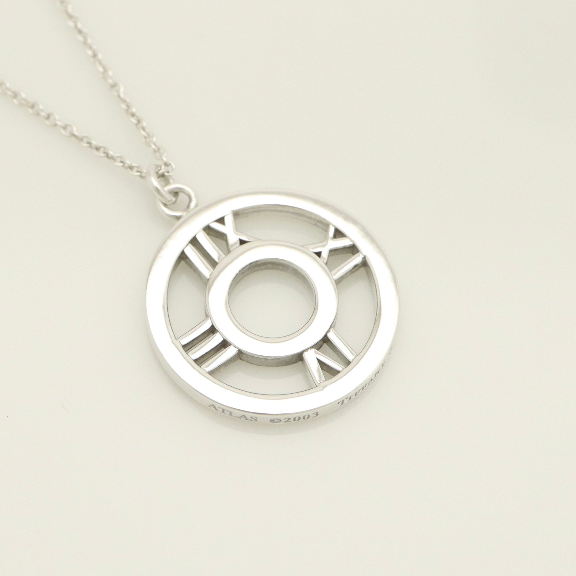  Tiffany & Co. Atlas Open Circle Necklace Sterling Silver 925