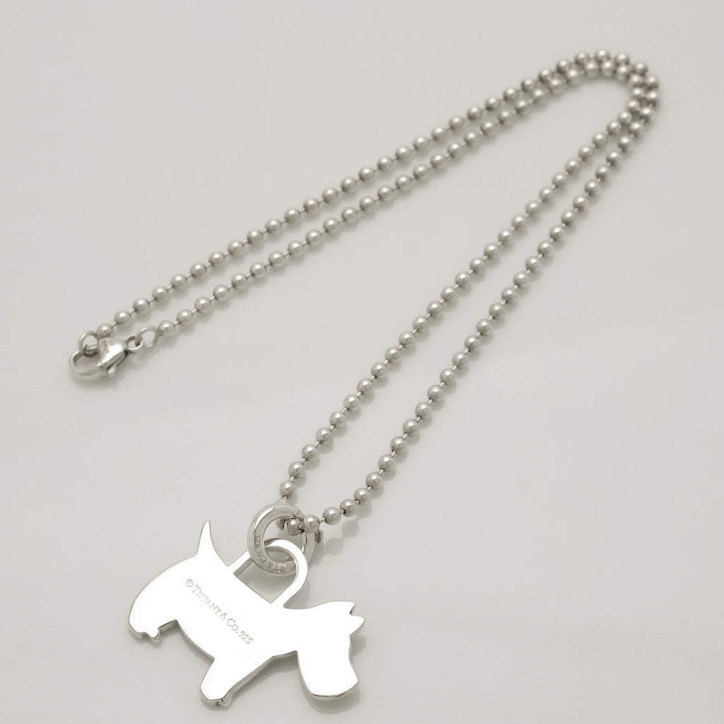 Tiffany & Co. Scottie Terrier Dog Necklacce Sterling Silver 925