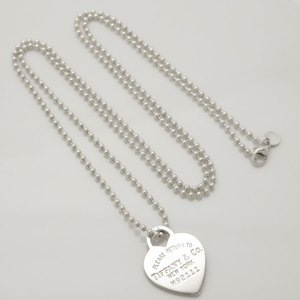 TIFFANY&Co. リターントゥ ティファニー ハート タグ ボール チェーン ネックレス AG925