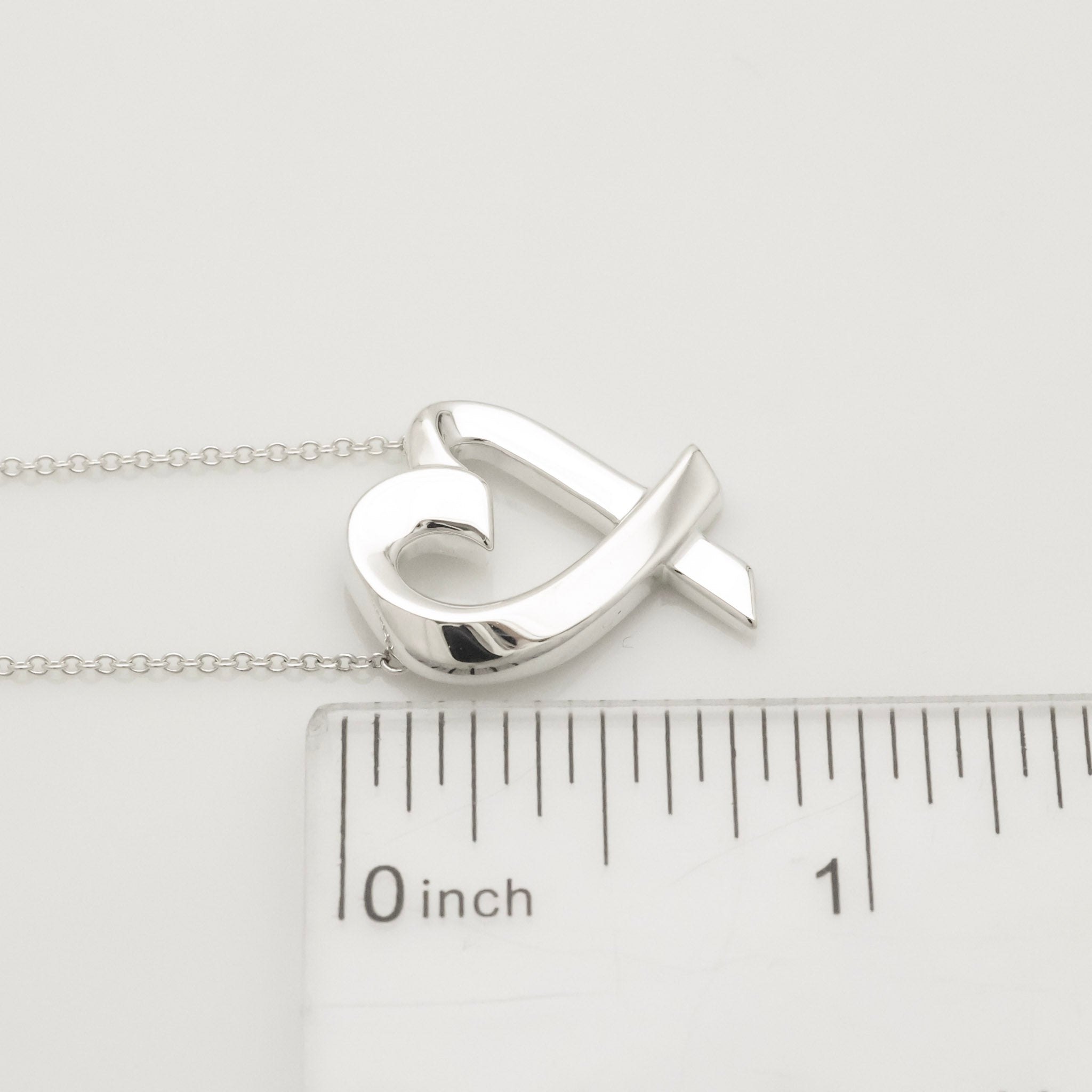 Tiffany & Co. Loving Heart Pendant Necklace Sterling Silver 925 