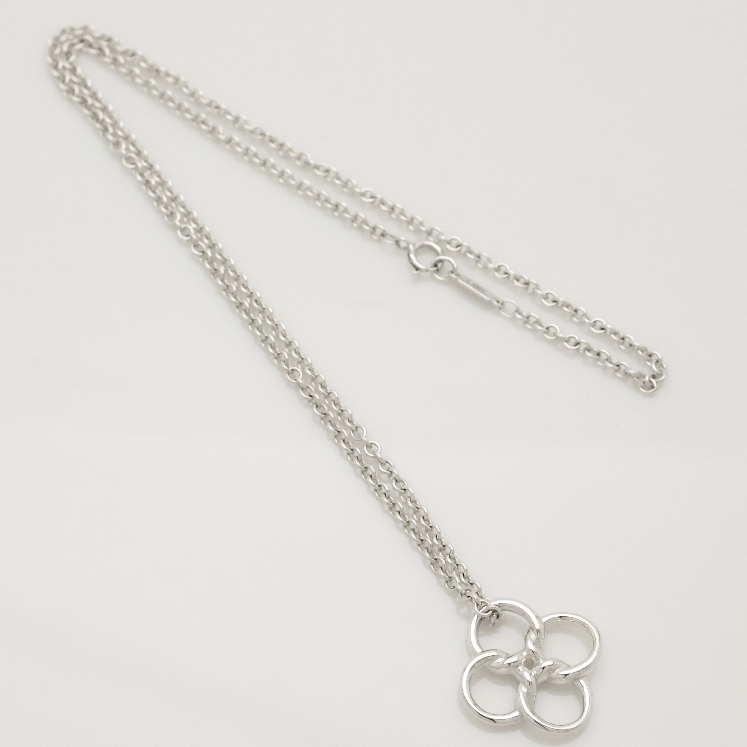 Tiffany & Co. Quadrifoglio Four Leaf Clover Necklace Sterling Silver 925