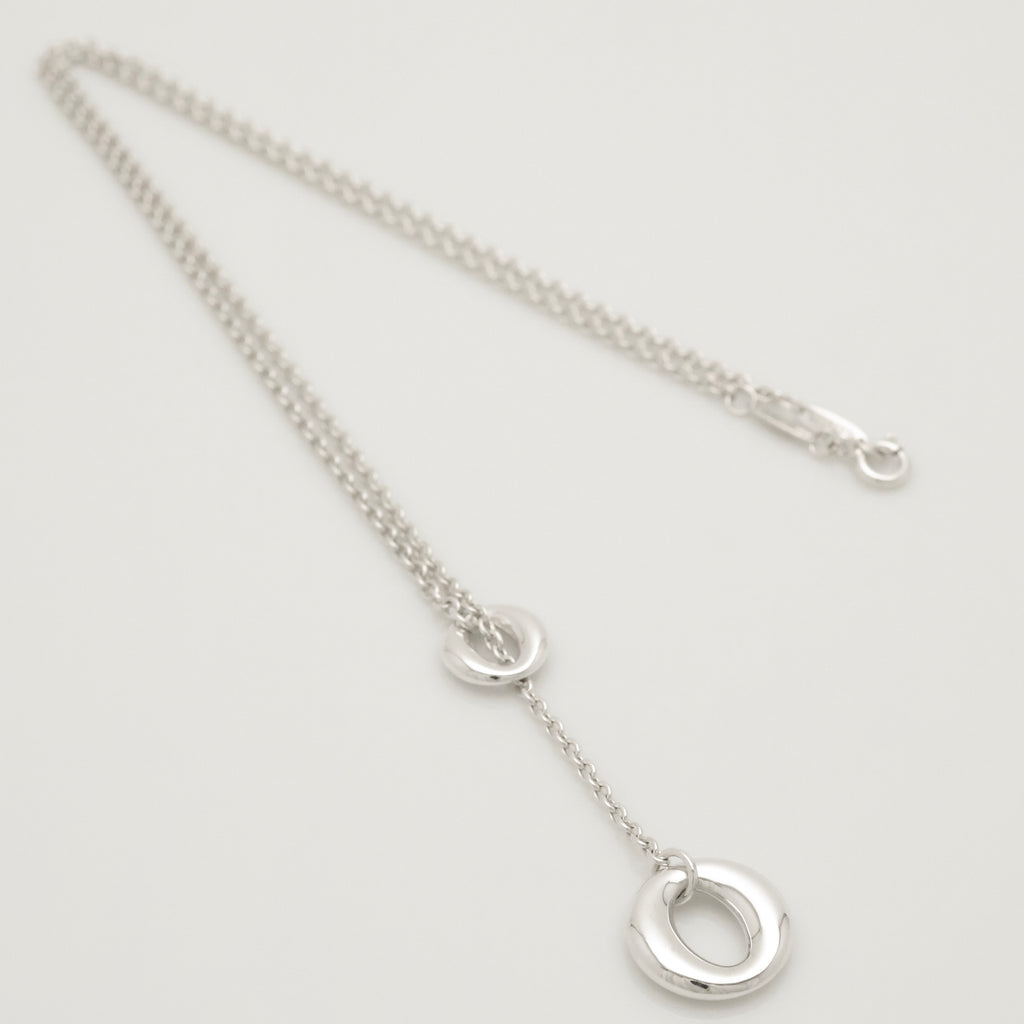 Tiffany & Co. Elsa Peretti Sevillana Lariat Necklace Sterling Silver 925