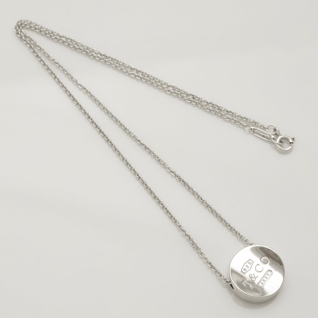 Tiffany & Co. 1837 Concave Circle Necklace Sterling Silver 925