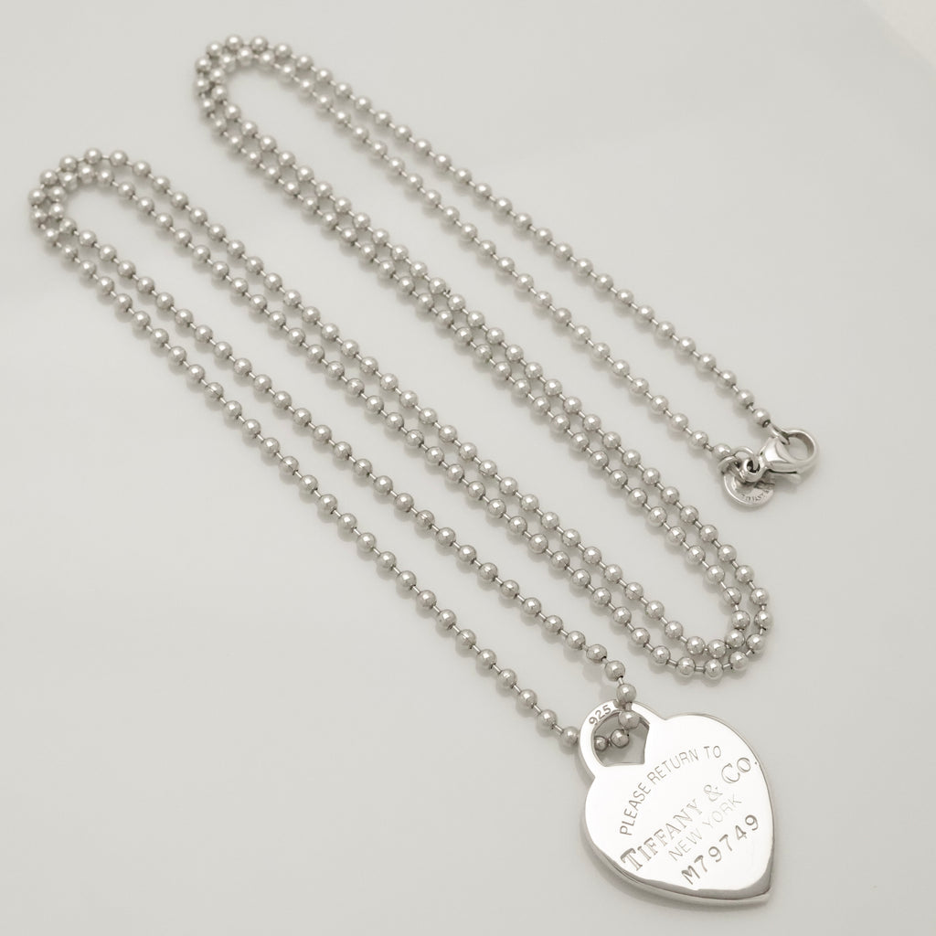 TIFFANY&Co. リターントゥ ティファニー ハート タグ ボール チェーン ネックレス AG925
