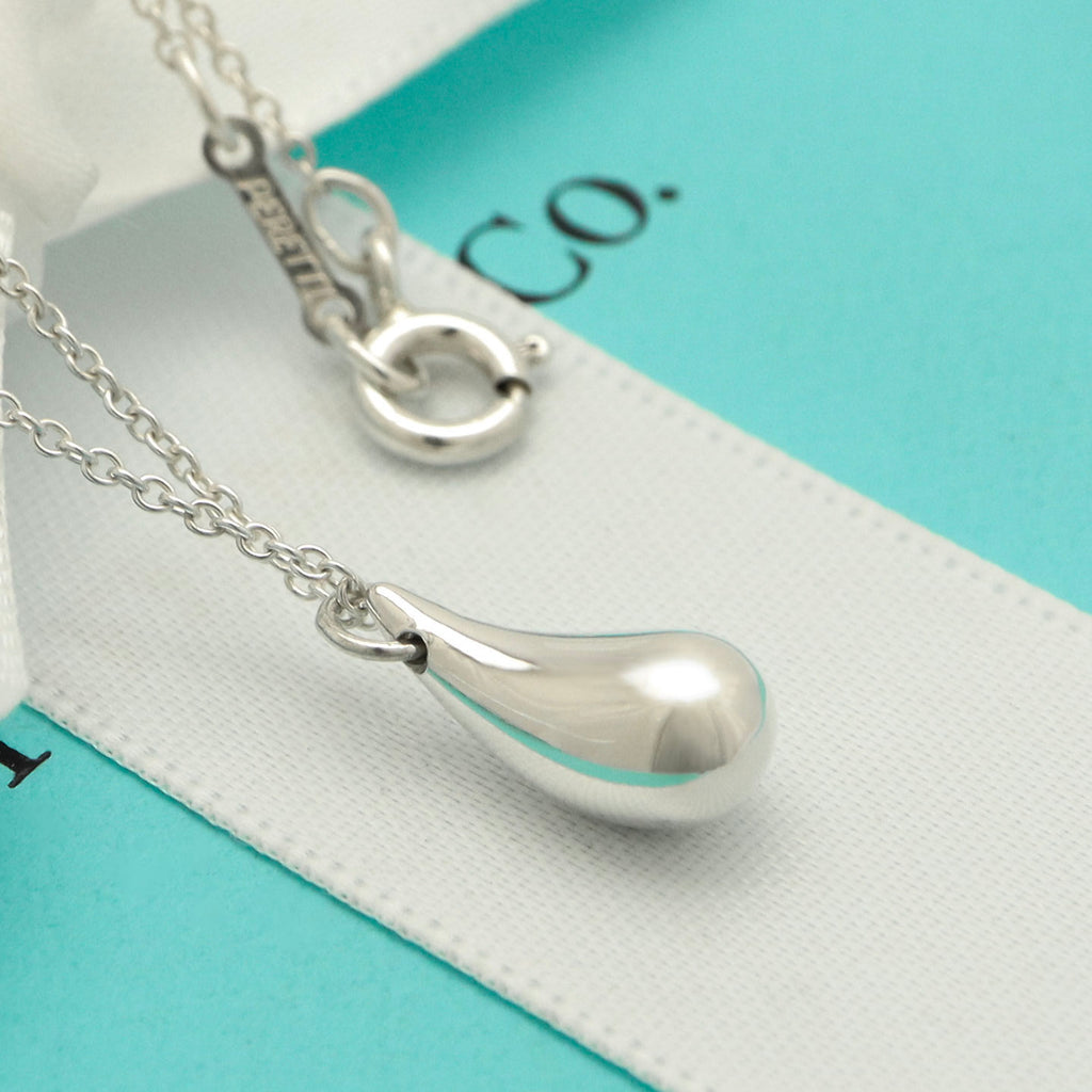Tiffany & Co. Teardrop Necklace Pendant Sterling Silver 925 