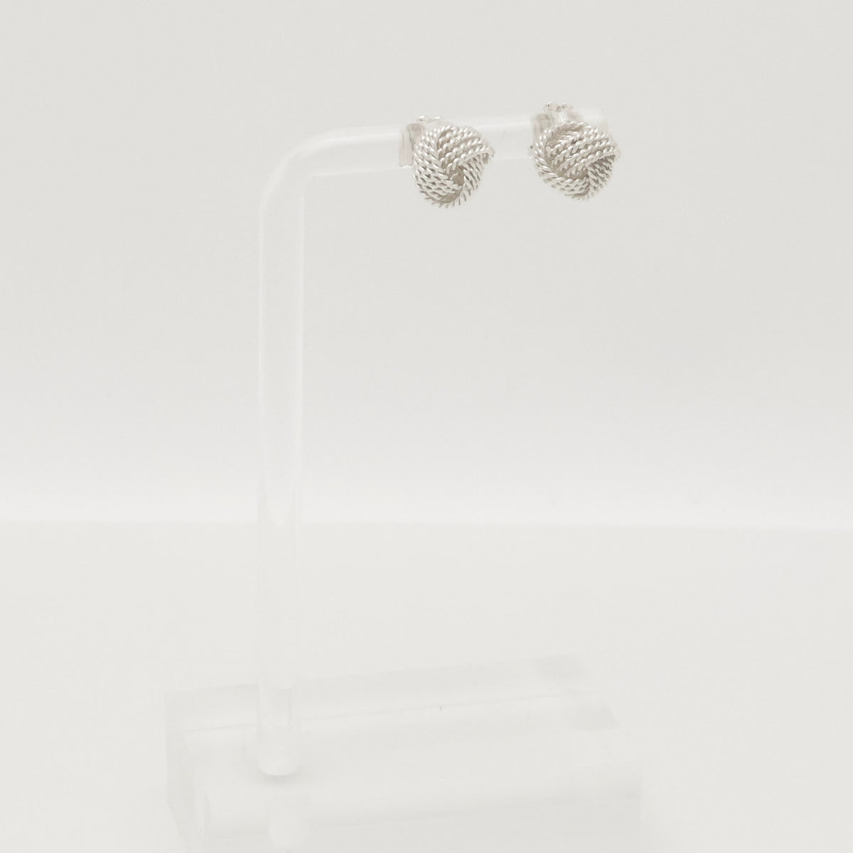 Tiffany & Co. Somerset Twist Knot Mesh Stud Earring Sterling Silver 925