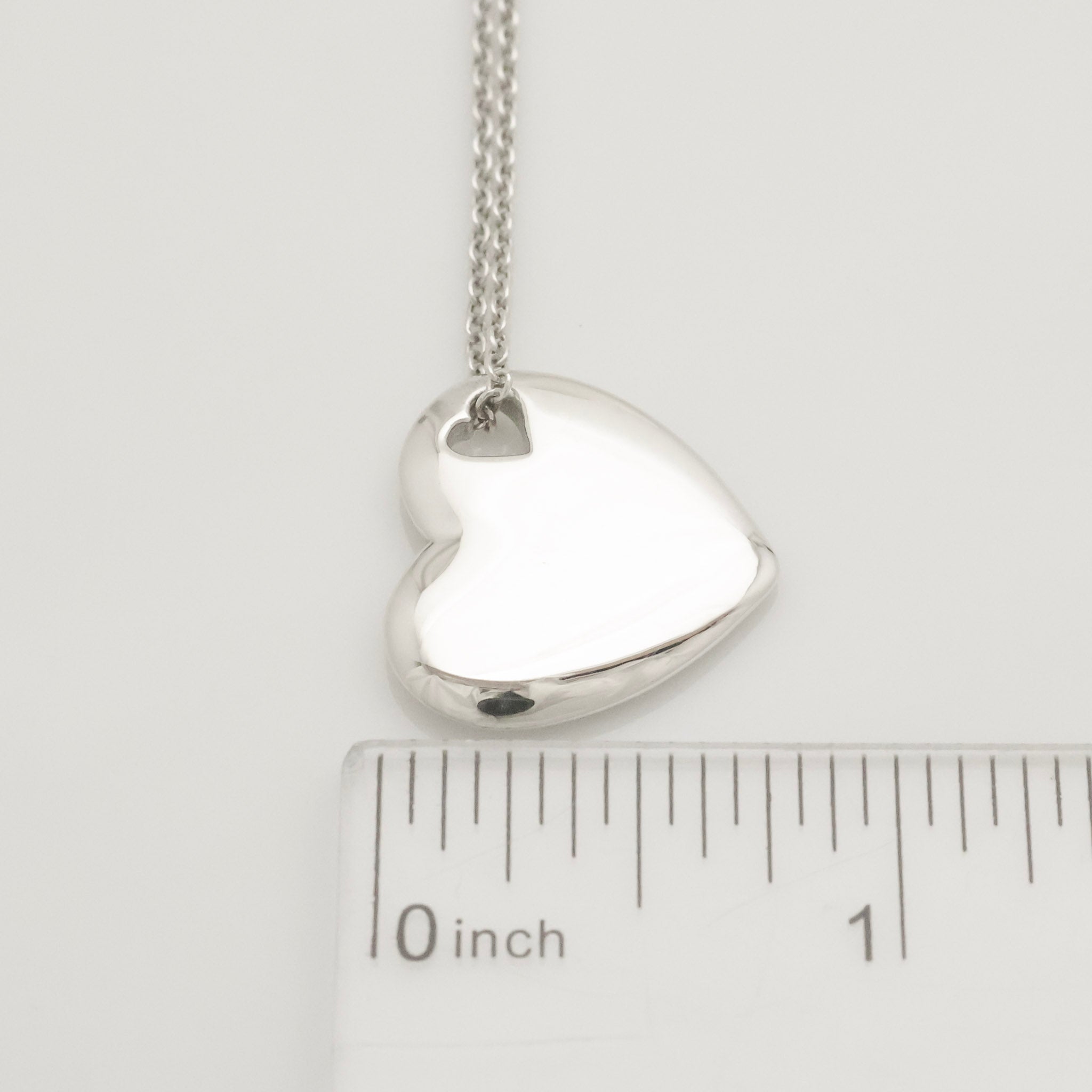 Tiffany & Co. Stencil Cutout Two Heart Necklace  Sterling Silver 925