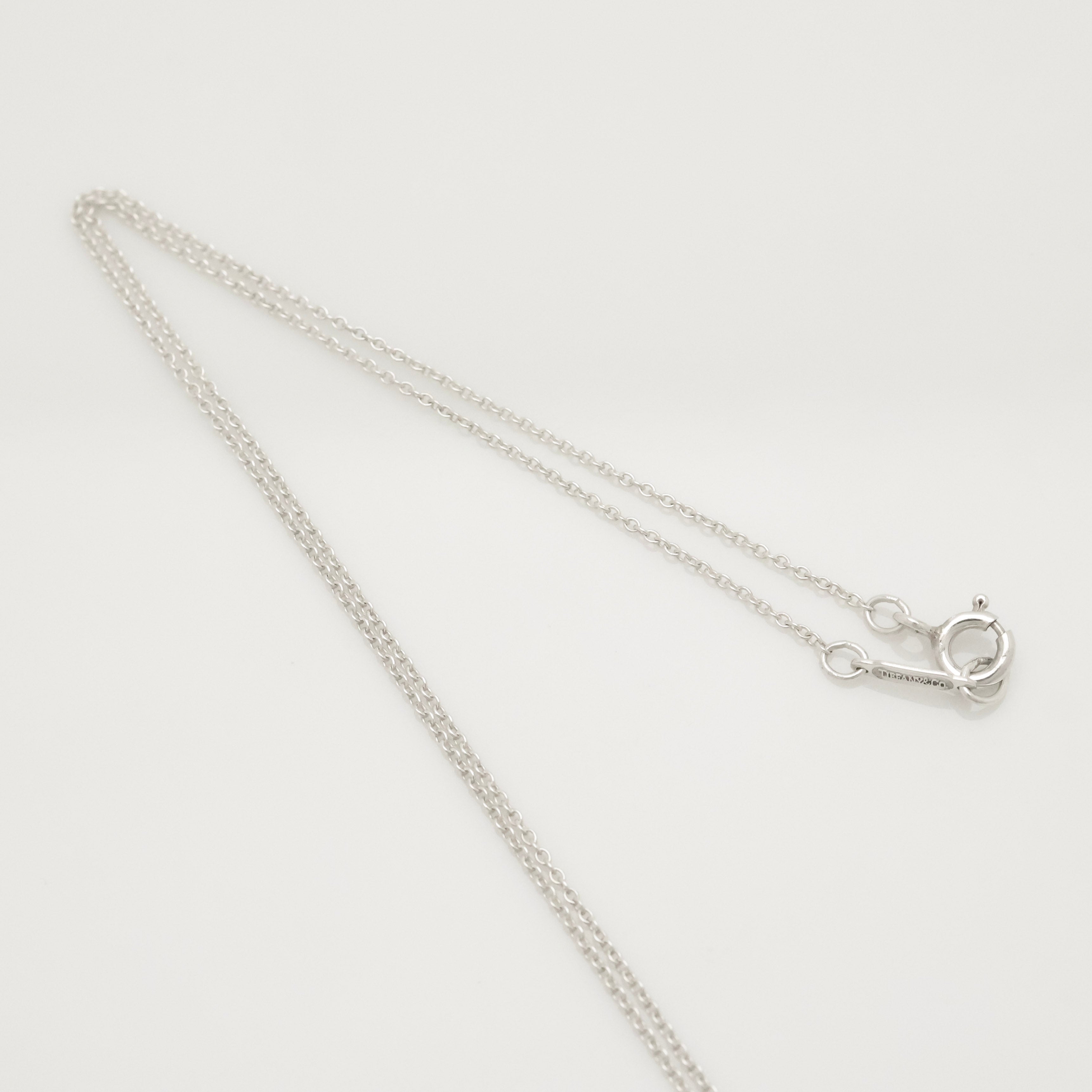 Tiffany & Co. Signature Cross Pendant Necklace Sterling Silver 925 