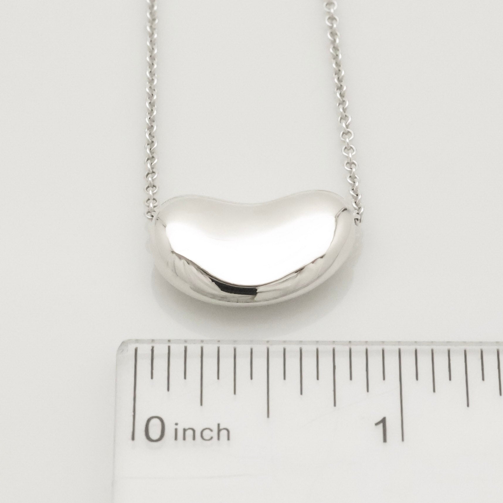  Tiffany & Co. Peretti Large  Bean Necklace  Sterling Silver 925 