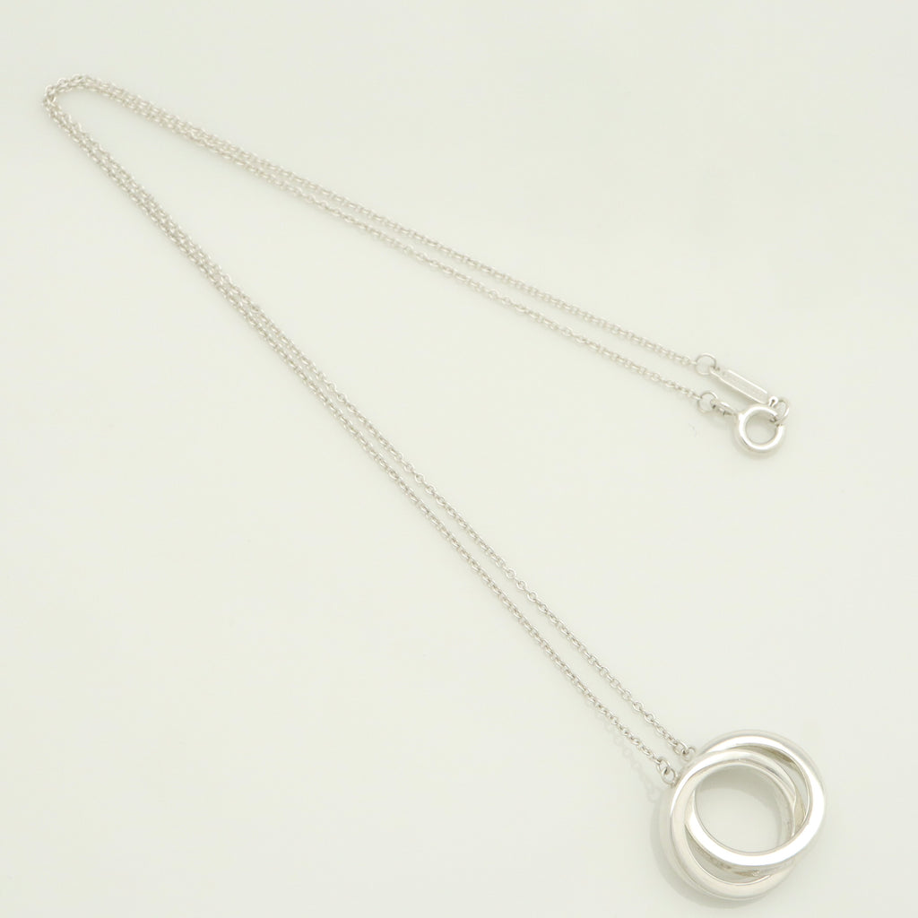 Tiffany & Co. 1837 Interlocking Circles Lariat Necklace Sterling Silver 925