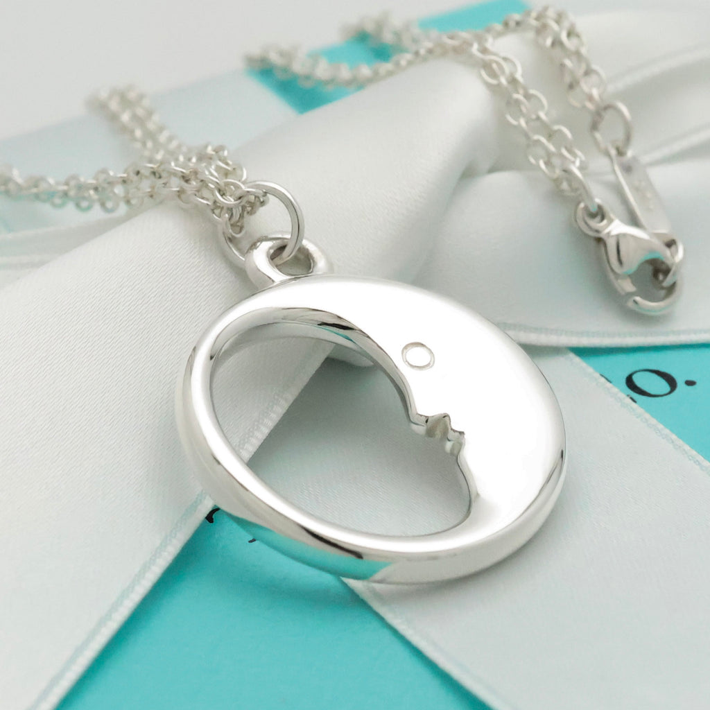 TIFFANY&Co. マンインザムーン ダブル チェーン ネックレス AG925