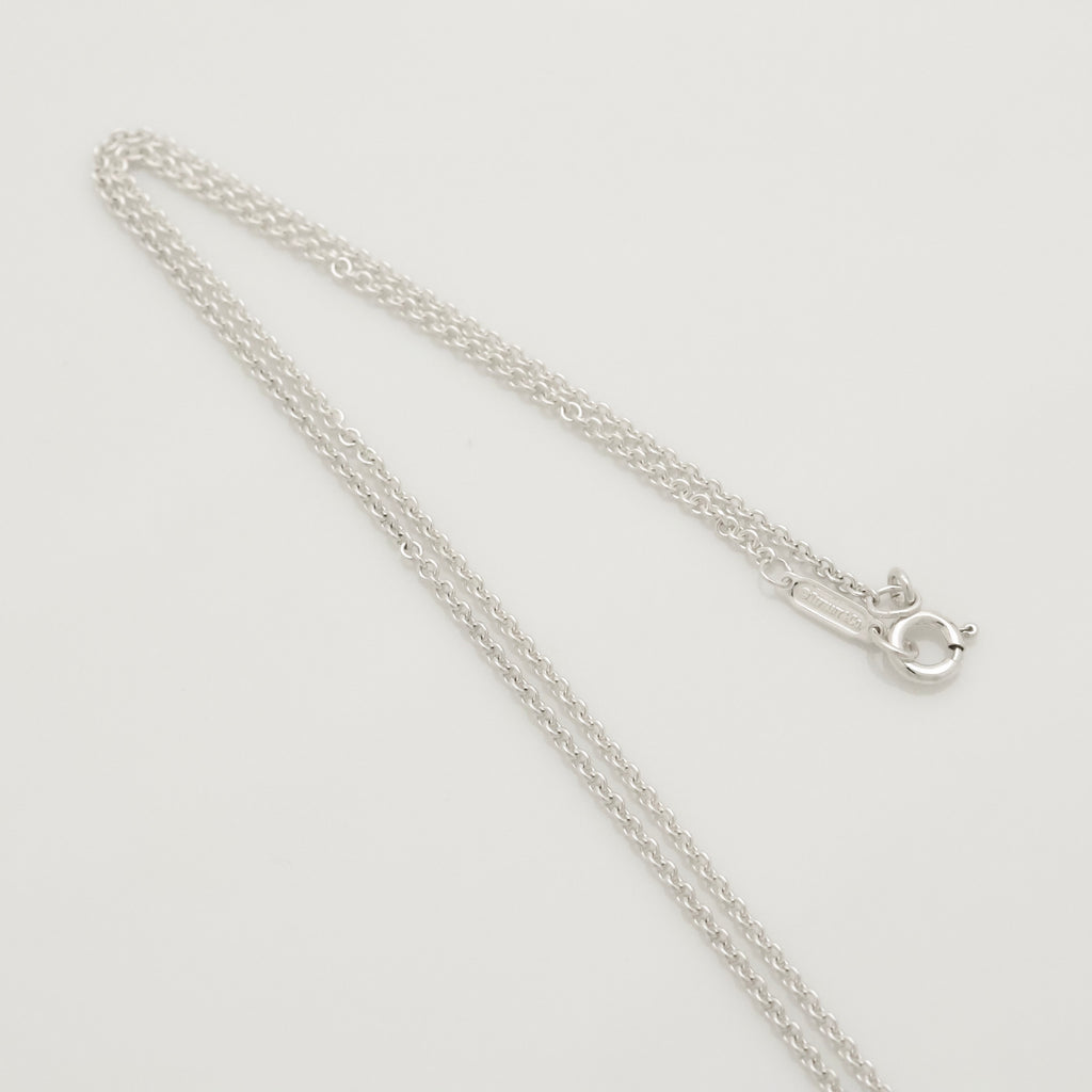 Tiffany & Co Triple Heart Plate Pendant Necklace Sterling Silver 925