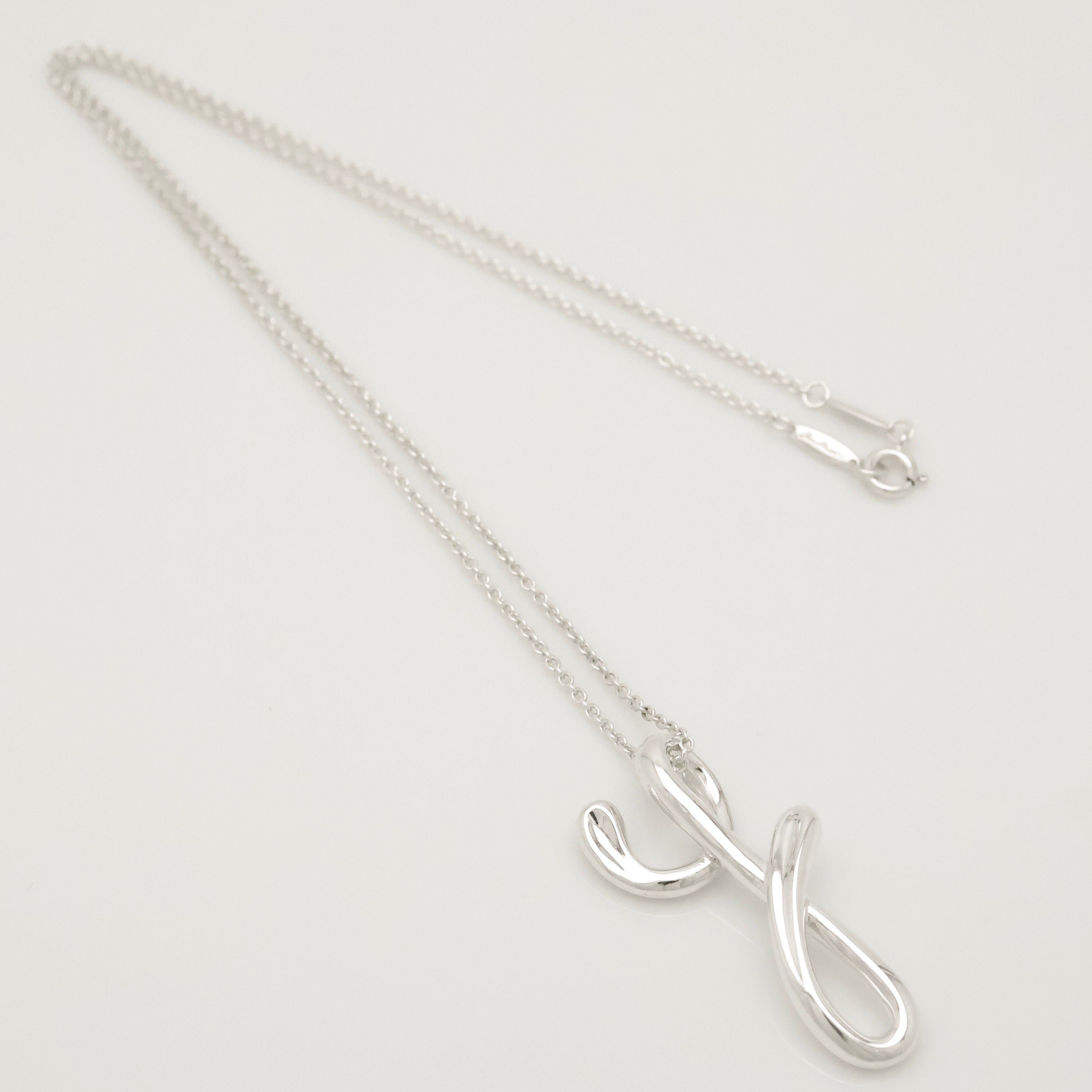 TIFFANY&Co. ラージ ノーツ レター Y イニシャル  ネックレス AG925