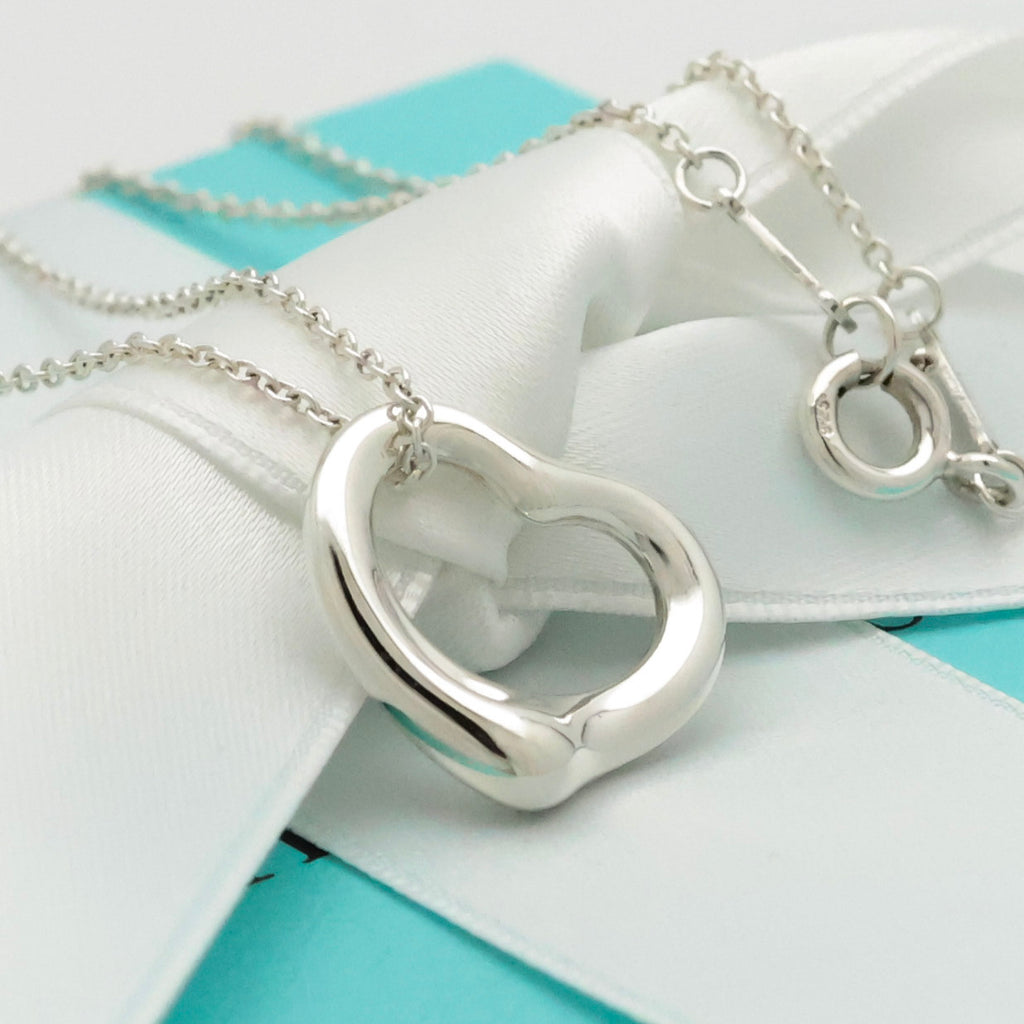 TIFFANY&Co. オープンハート 16mm エルサペレッティ ネックレス AG925