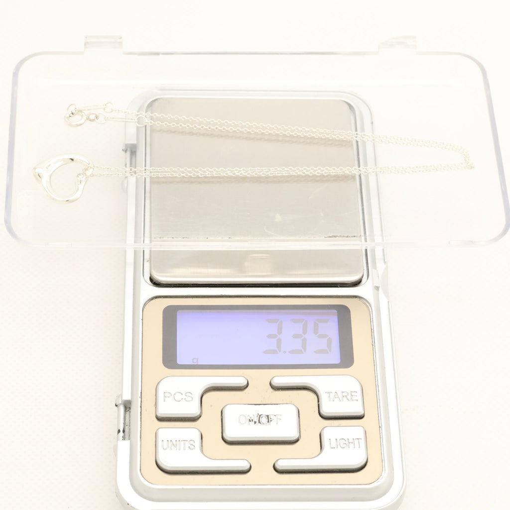 TIFFANY&Co. オープンハート 16mm 2P ダイヤモンド エルサペレッティ ネックレス AG925