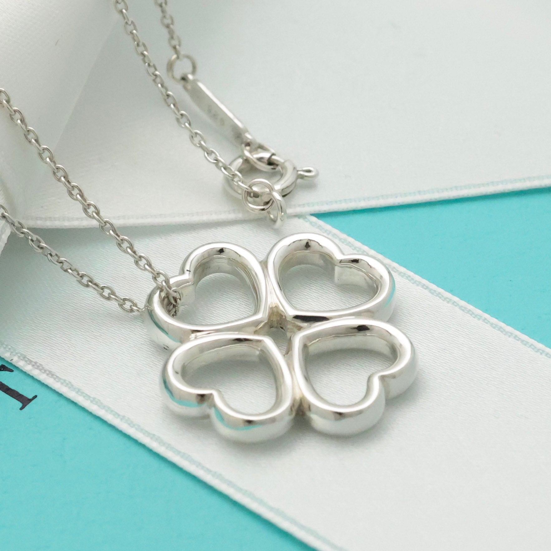 TIFFANY&Co. クローバー ハート ネックレス AG925