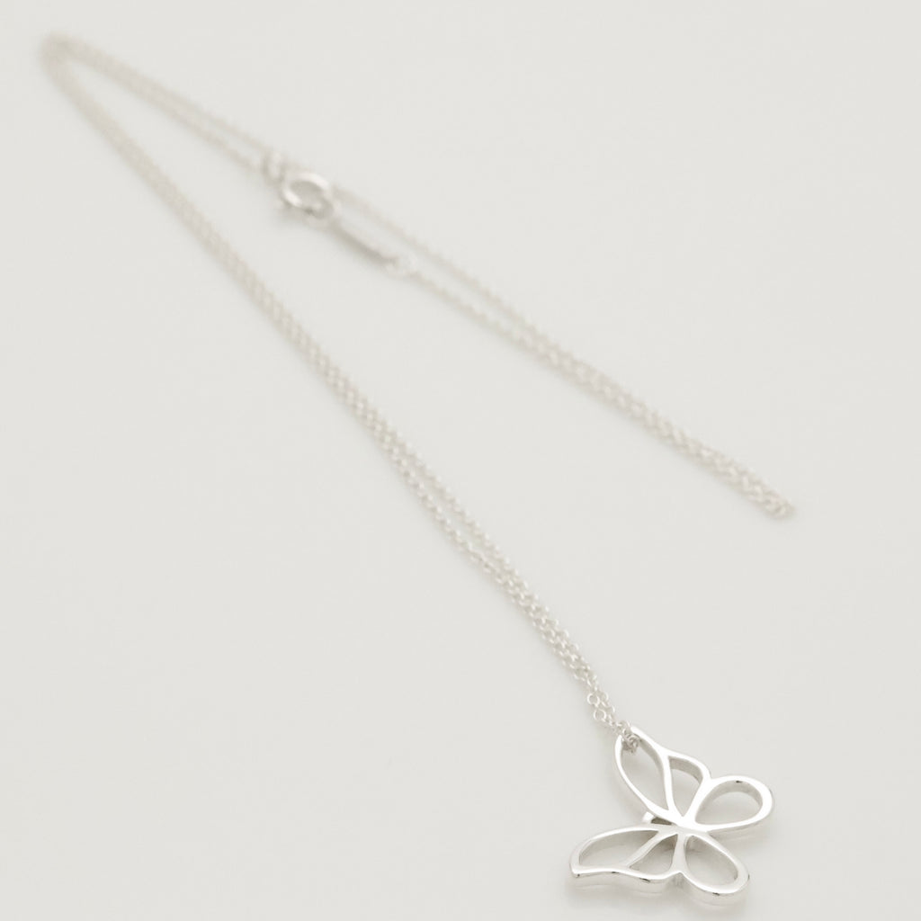 Tiffany & Co. Large Butterfly Necklace Pendant  Sterling Silver 925