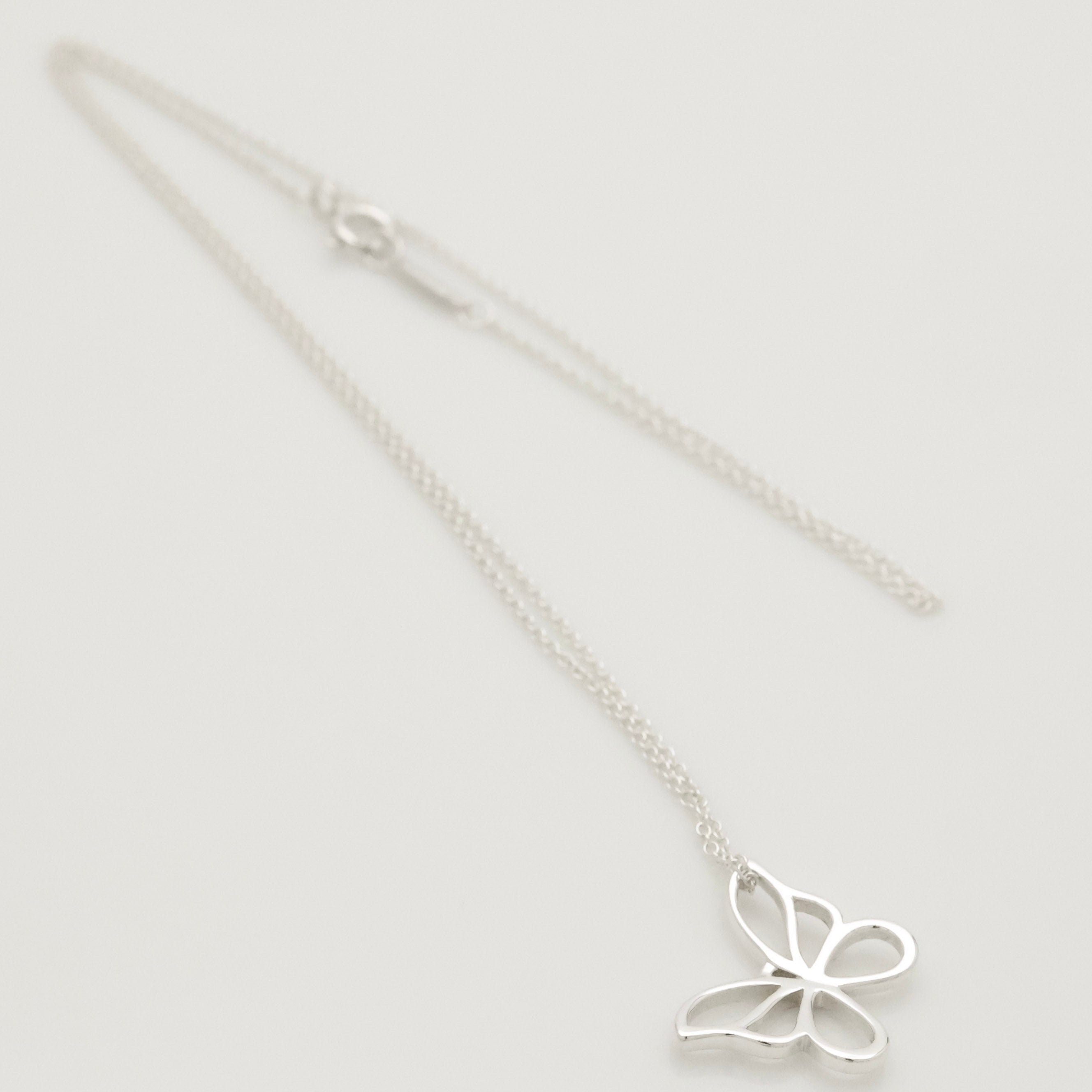 Tiffany & Co. Large Butterfly Necklace Pendant  Sterling Silver 925