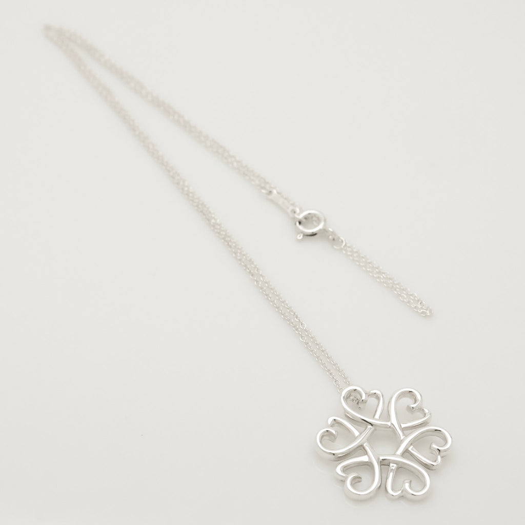 TIFFANY&Co. Clover Loving Heart Necklace Sterling Silver 925