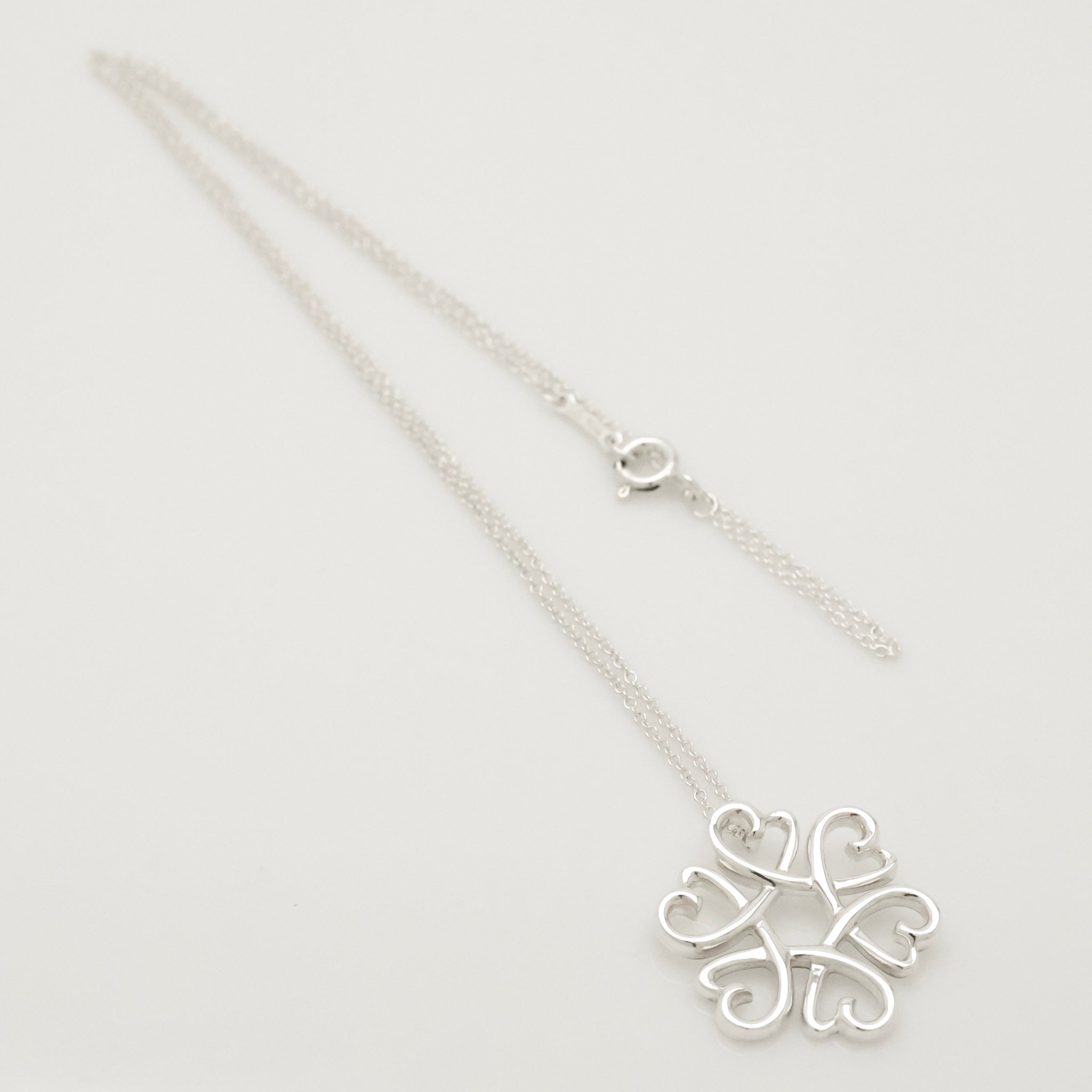 TIFFANY&Co. Clover Loving Heart Necklace Sterling Silver 925