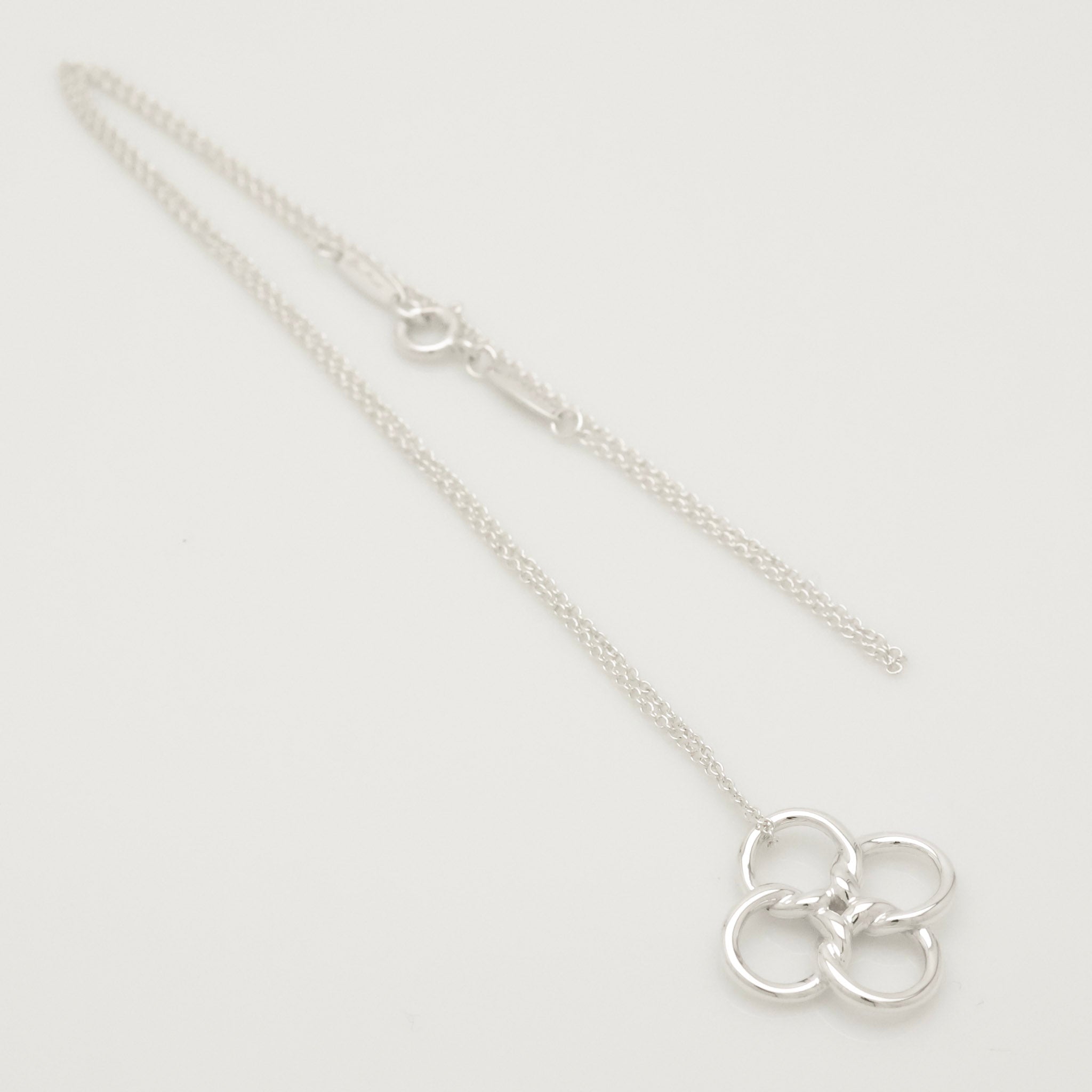 Tiffany & Co. Quadrifoglio Four Leaf Clover Necklace Sterling Silver 925