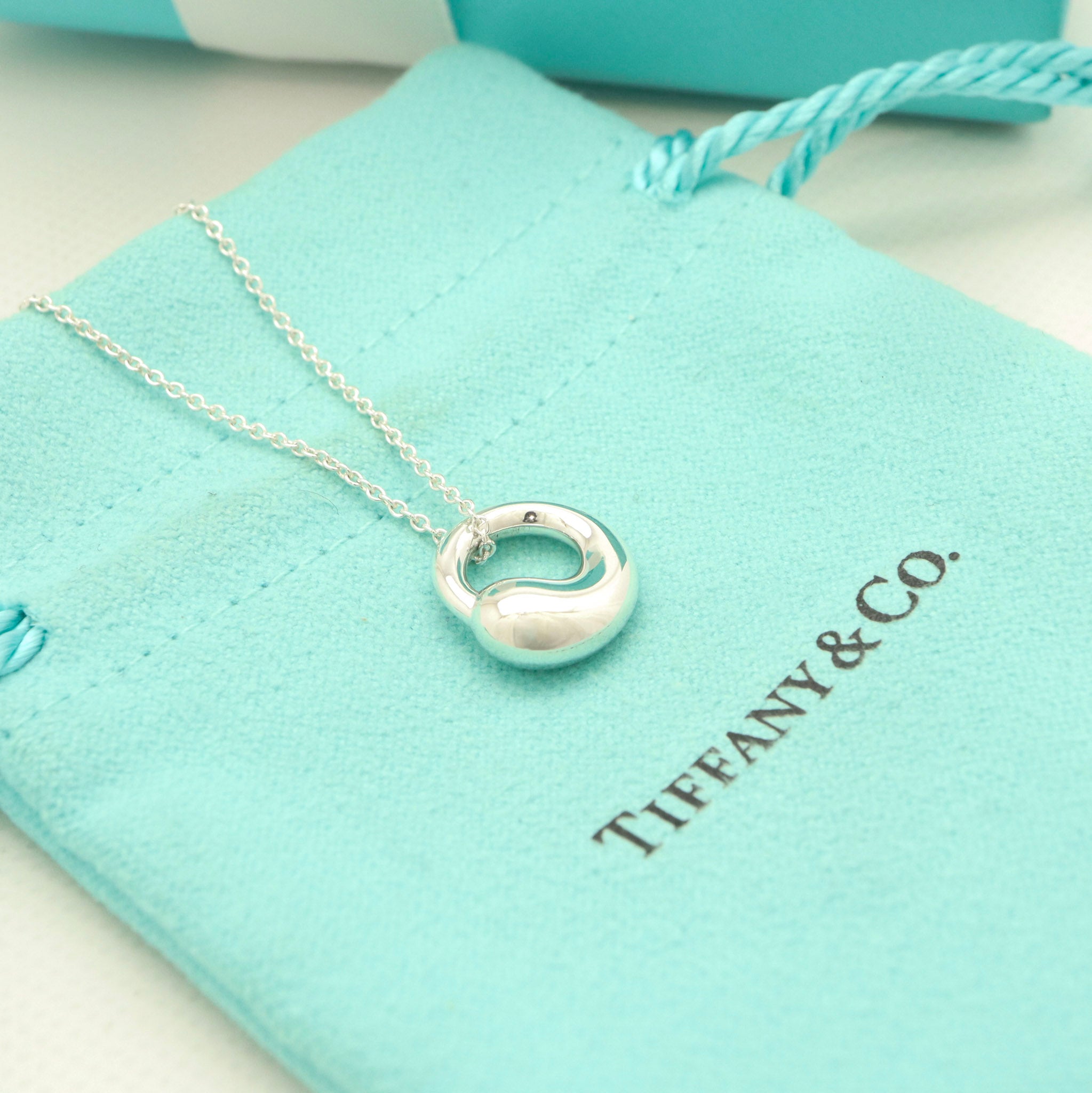 Tiffany & Co. MEDIUM Eternal Circle Necklace Sterling Silver 925 