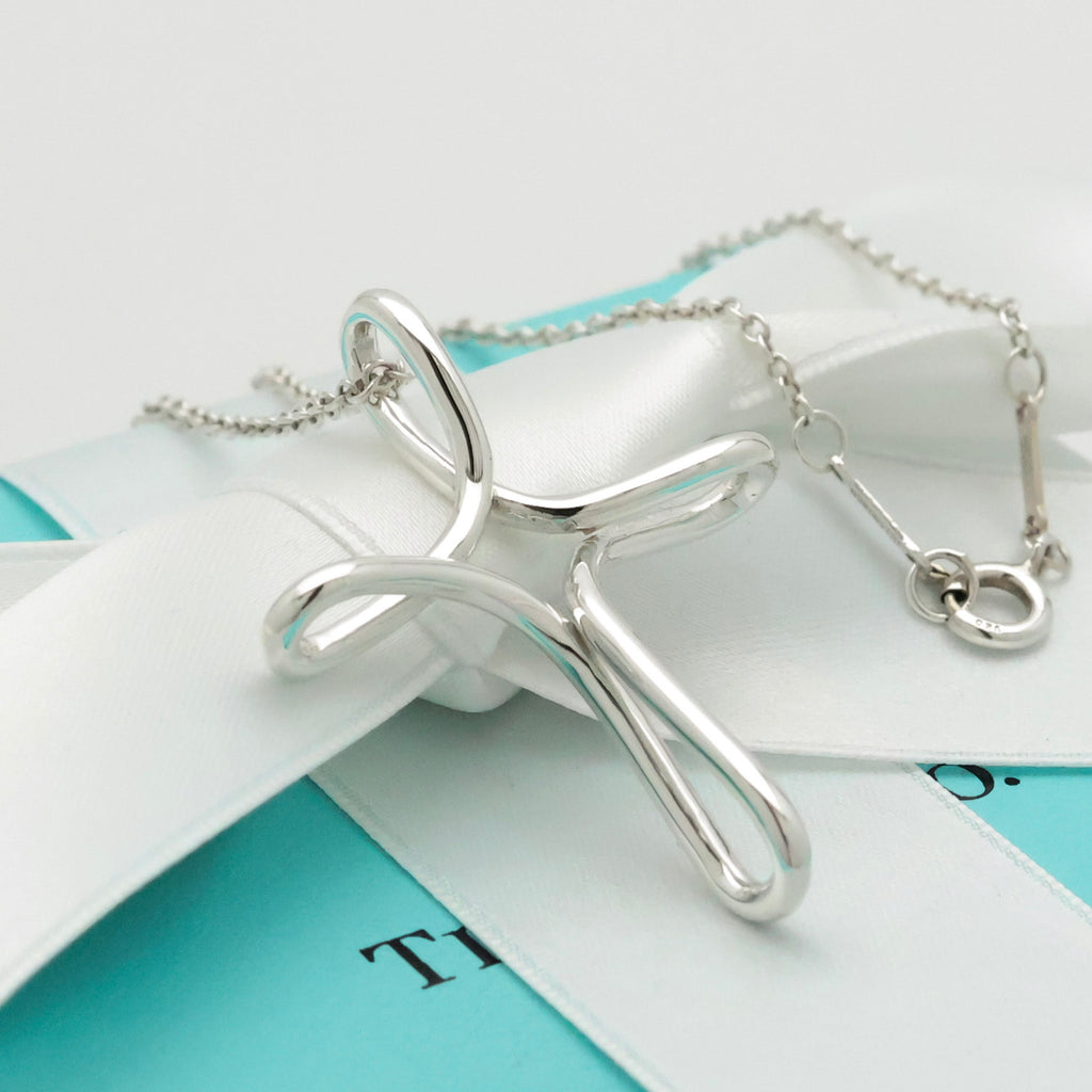 TIFFANY&Co. ラージ オープン クロス インフィニティ エルサペレッティ ネックレス AG925