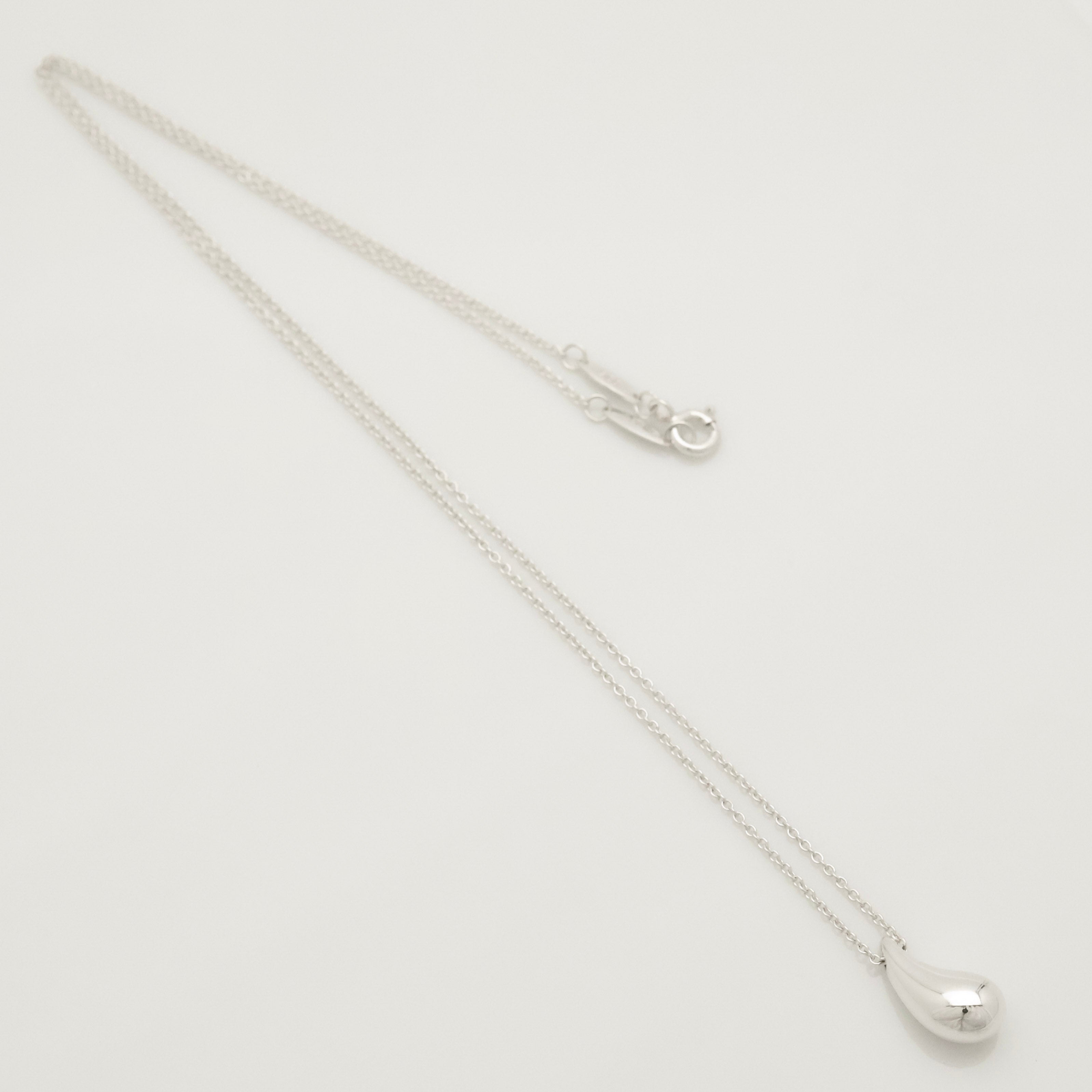 Tiffany & Co. Peretti Teardrop Necklace Pendant  Sterling Silver 925
