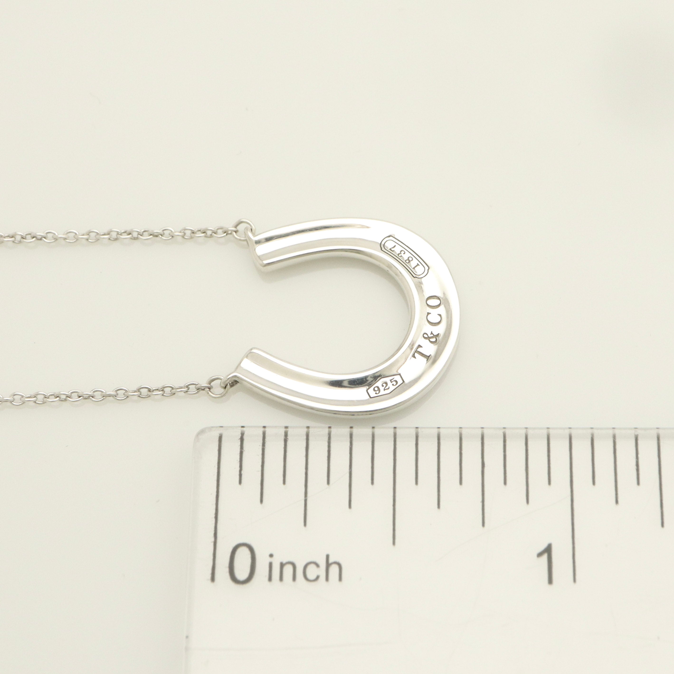 Tiffany & Co.  Sterling Silver 1837 Horseshoe Pendant Necklace