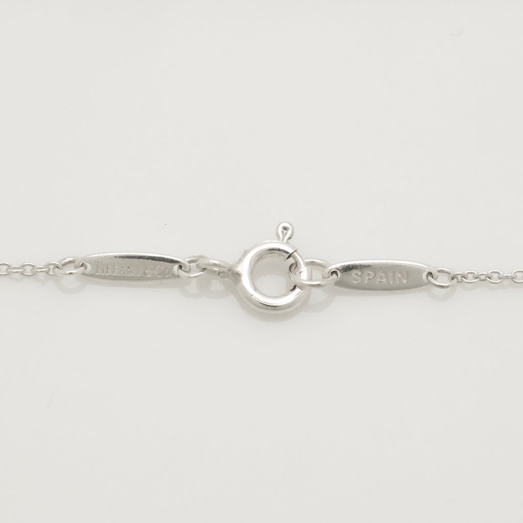 Tiffany & Co. Initial Letter "M" Necklace Pendant Sterling Silver 925