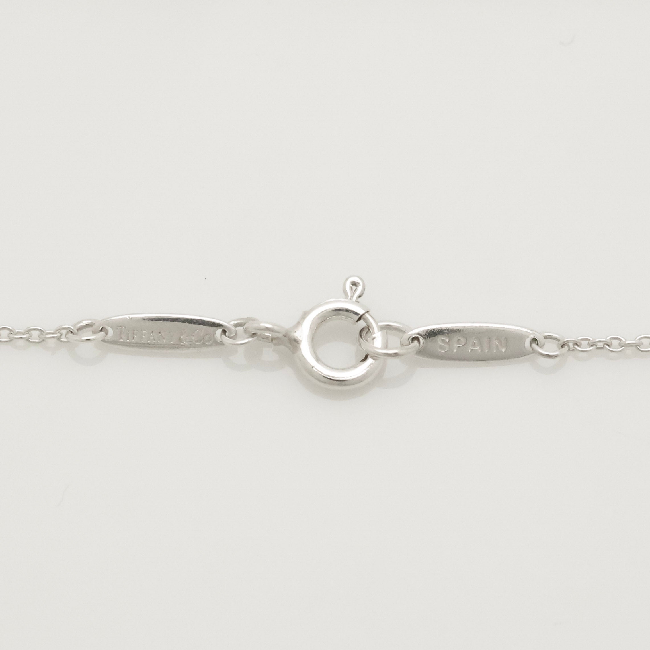 Tiffany & Co. Initial Letter "M" Necklace Pendant Sterling Silver 925