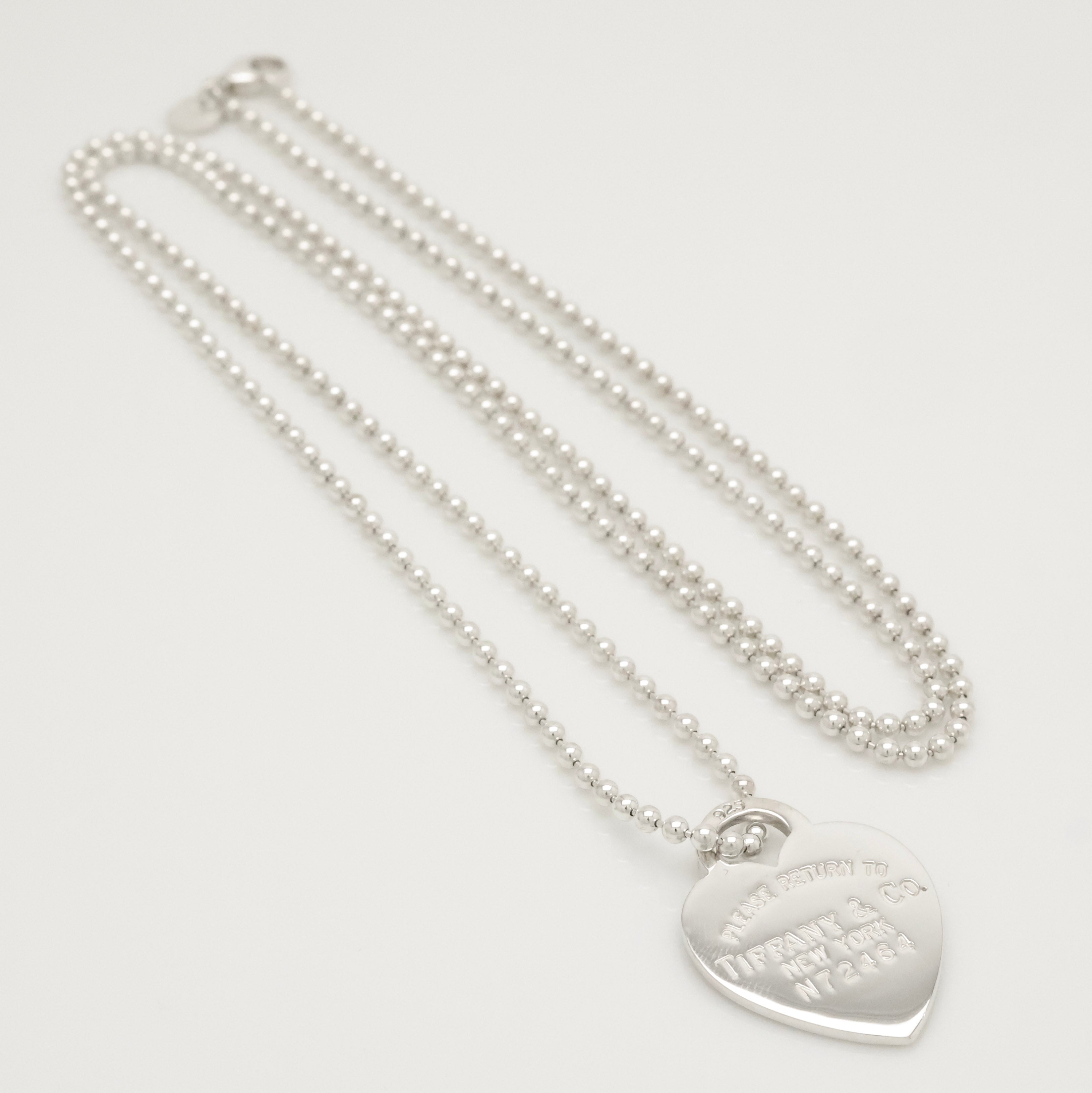 TIFFANY&Co. リターントゥ ティファニー ハート タグ ボール チェーン ネックレス AG925
