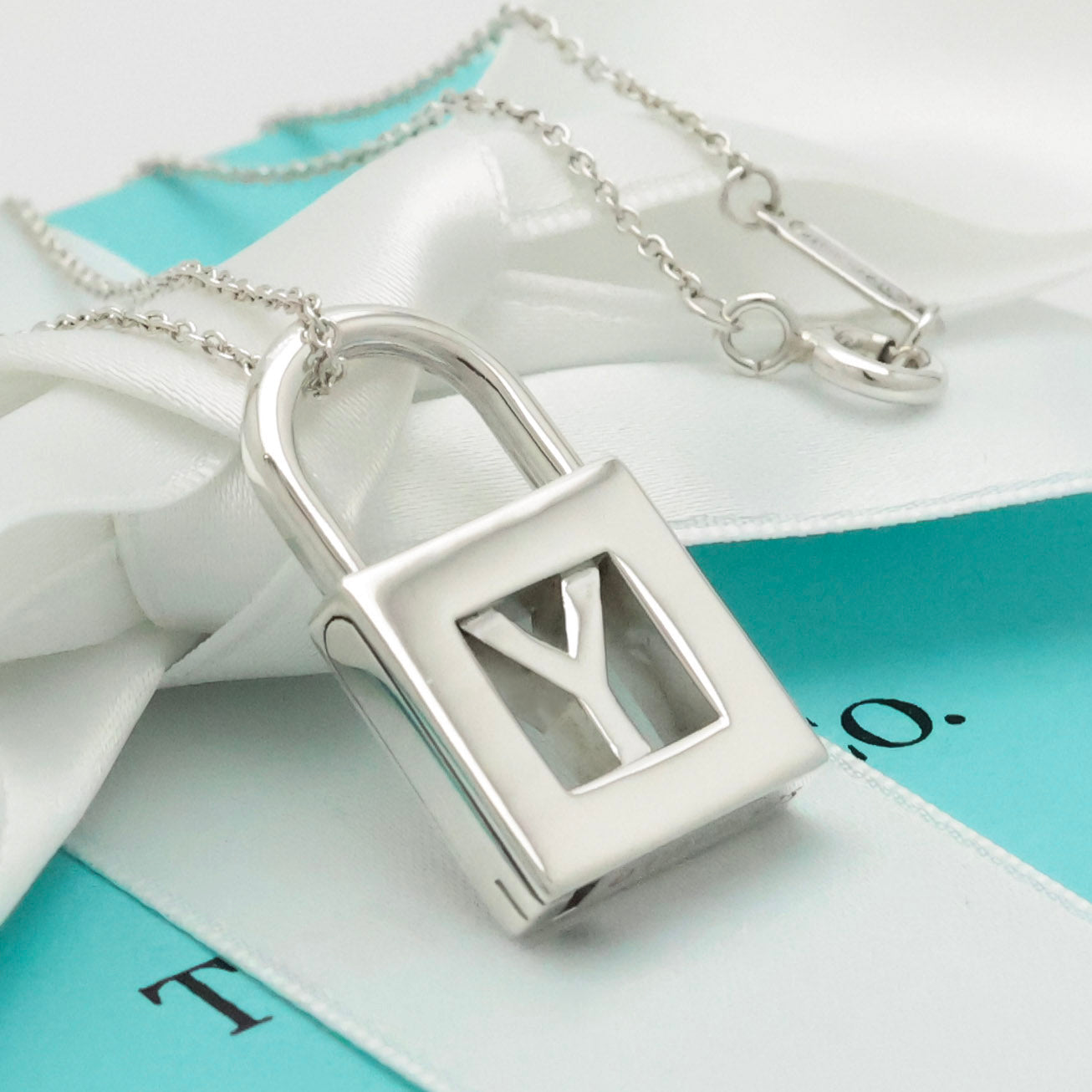 TIFFANY&Co. カデナ ロック アルファベット Y ネックレス AG925