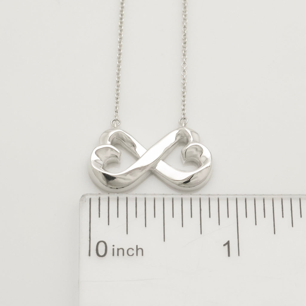  Tiffany & Co. Picasso Double Loving Heart Necklace Sterling Silver 925