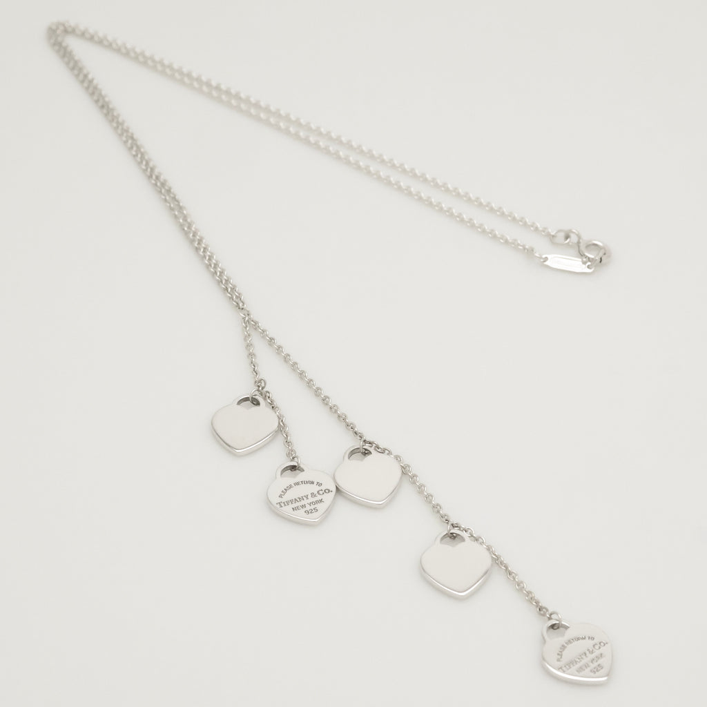 TIFFANY&Co. リターントゥ ティファニー ファイブ ハート ダク ダングル ネックレス AG925