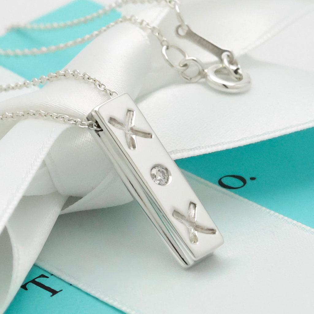 TIFFANY&Co. キス バー パロマピカソ 1P ダイヤモンド ネックレス AG925