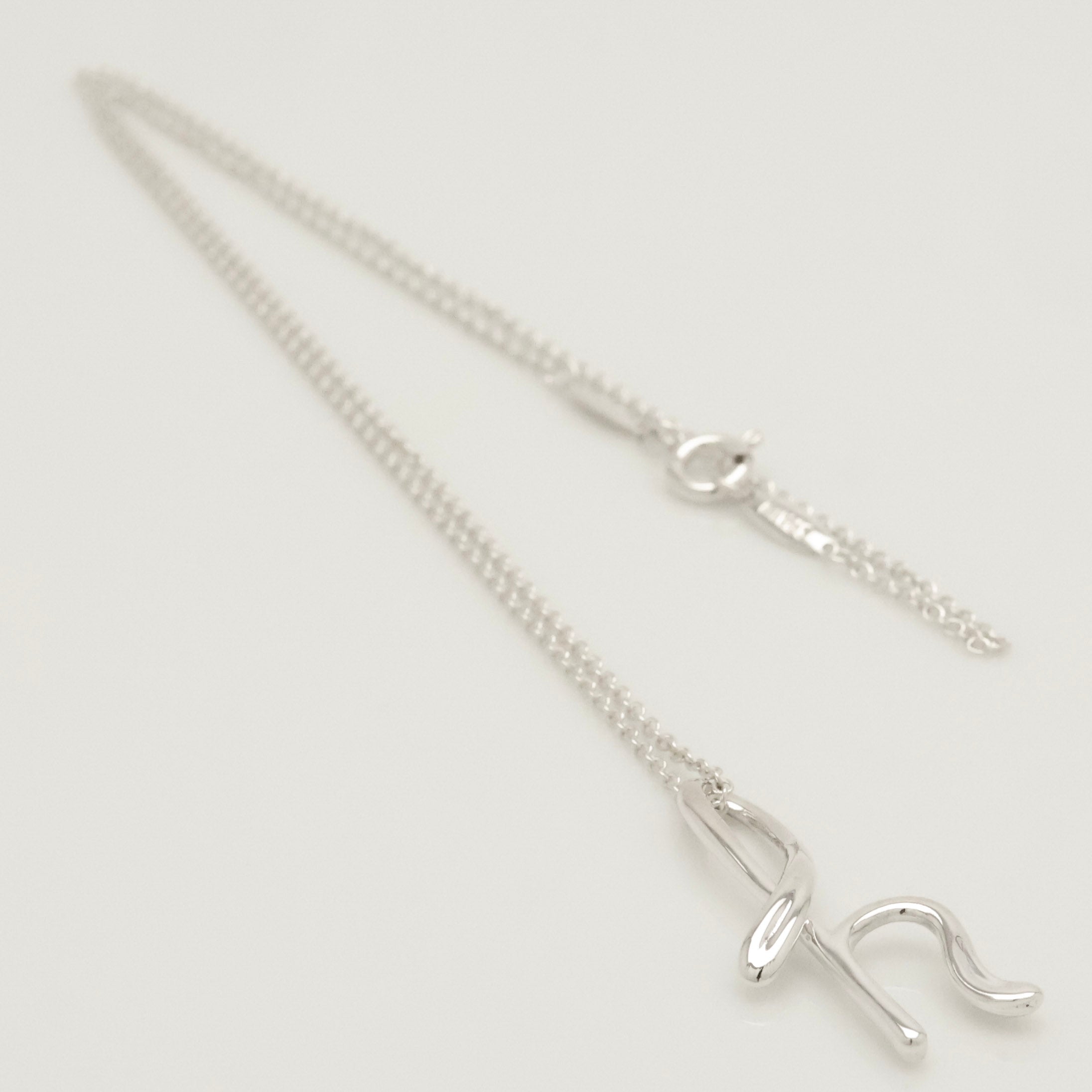 Tiffany & Co. Initial Letter "H" Pendant Necklace Sterling Silver 925