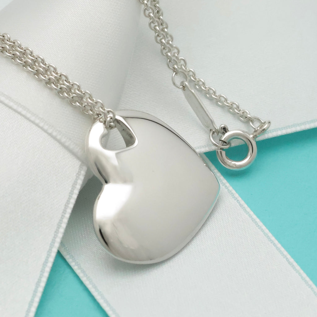 TIFFANY&Co. 2 ハート ステンシル カットアウト ネックレス AG925