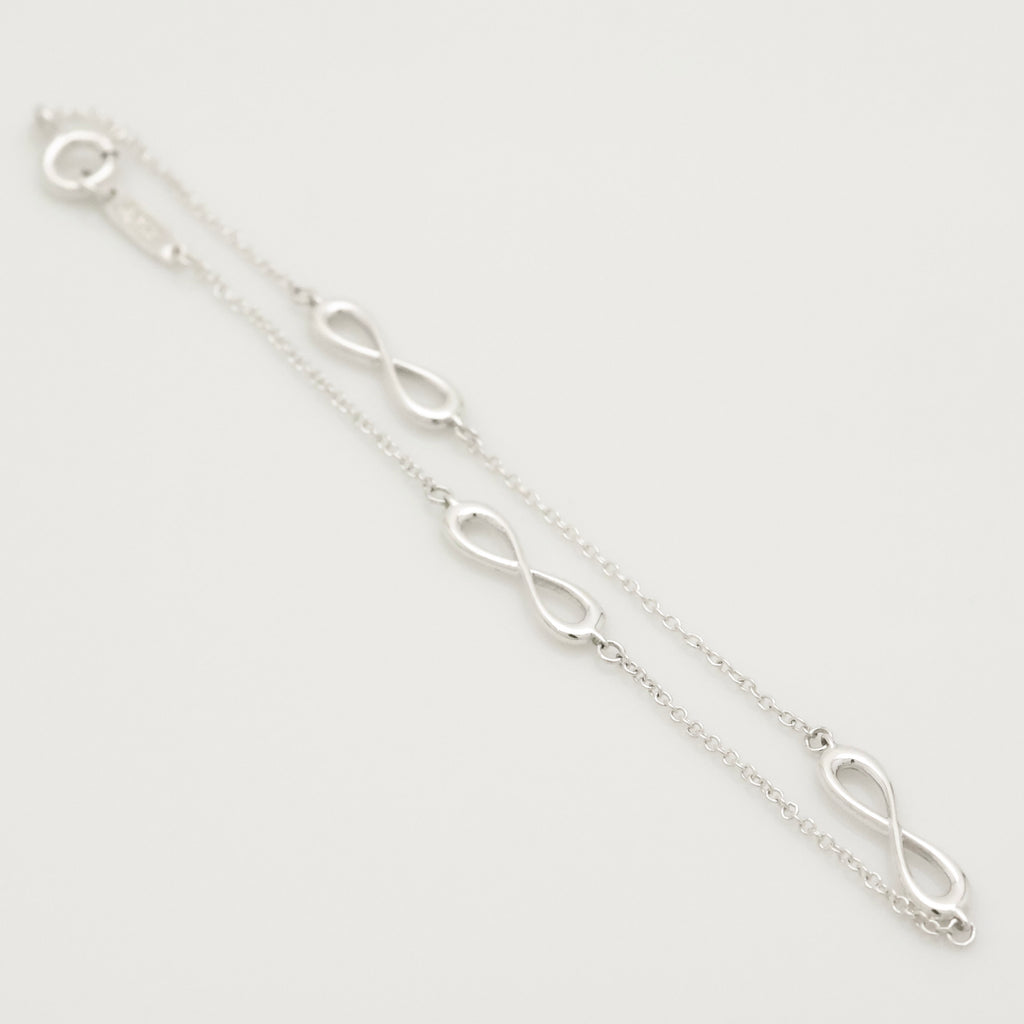 TIFFANY&Co. 3連 トリプル インフィニティ エンドレス ブレスレット AG925