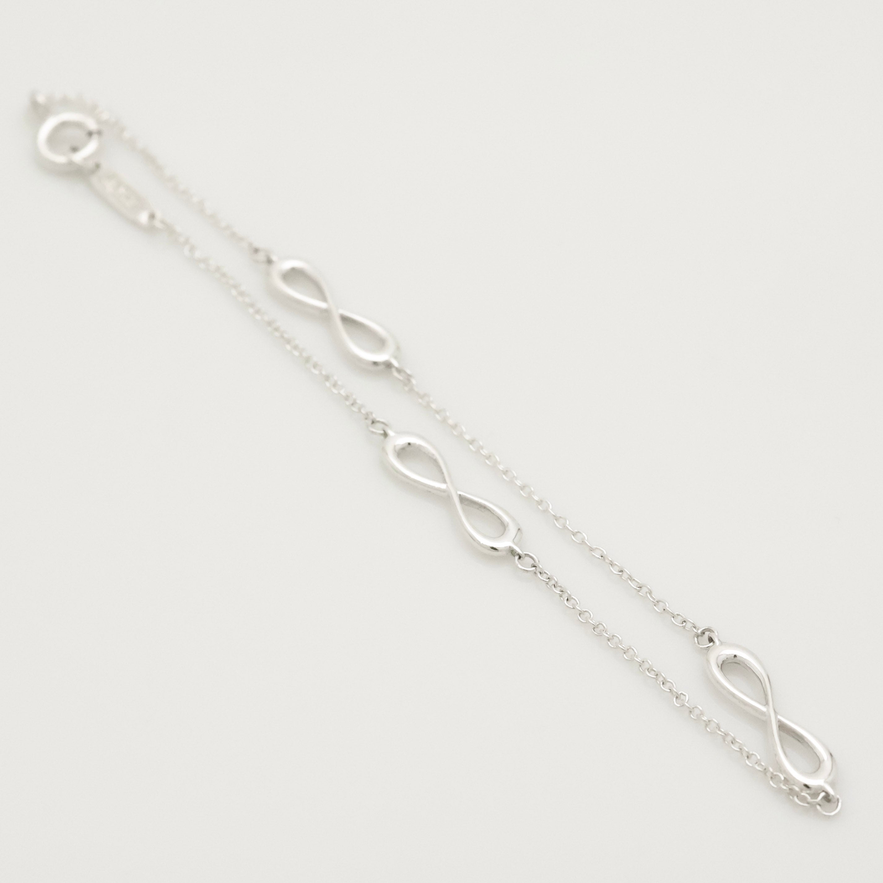 TIFFANY&Co. 3連 トリプル インフィニティ エンドレス ブレスレット AG925